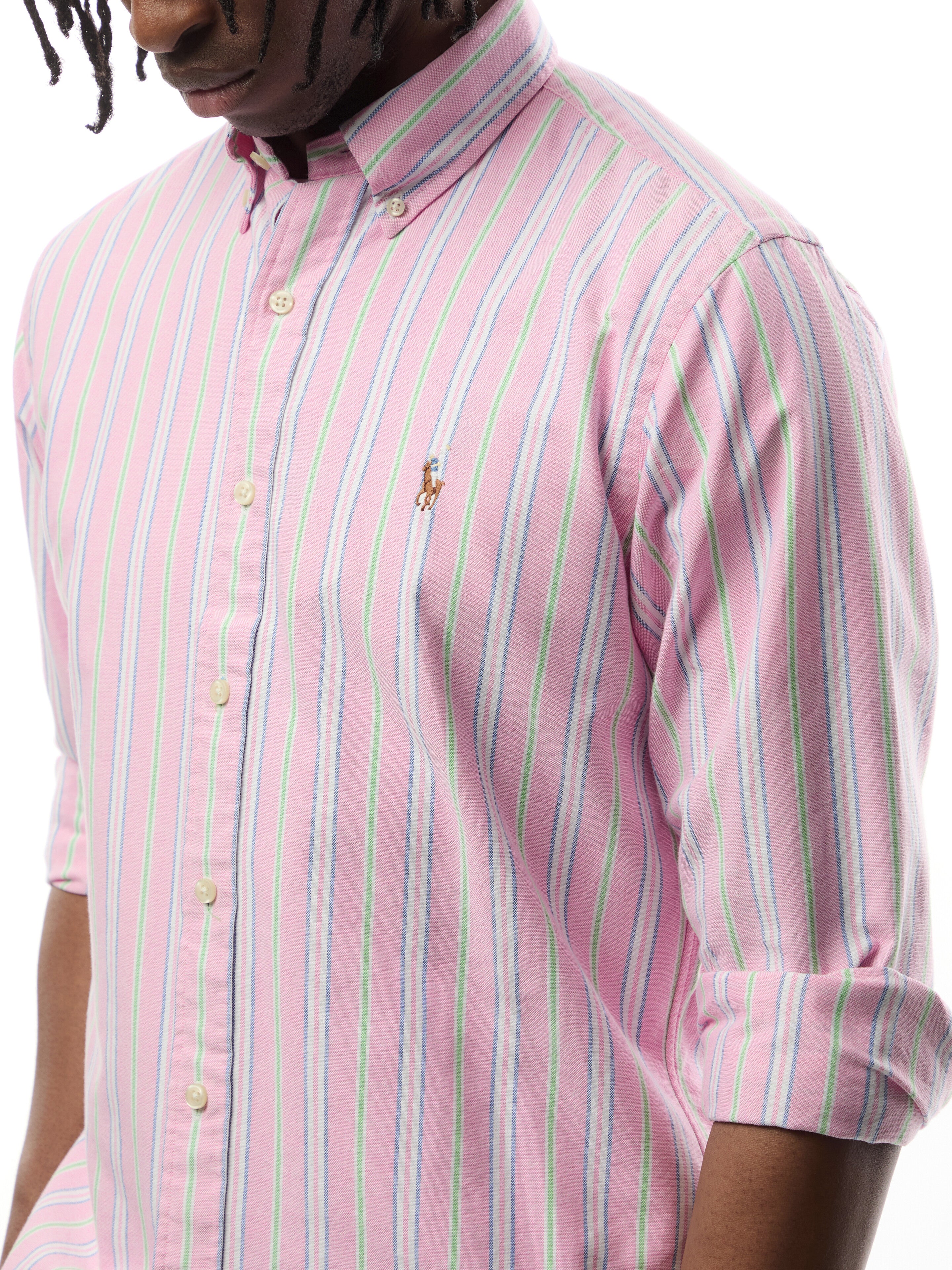 Tシャツ・カットソー Ralph Lauren FW25 CUSTOM FIT SHIRT (710928918 008) Ralph Lauren Oxford Stripe Shirt | Custom Fit - Fenwick