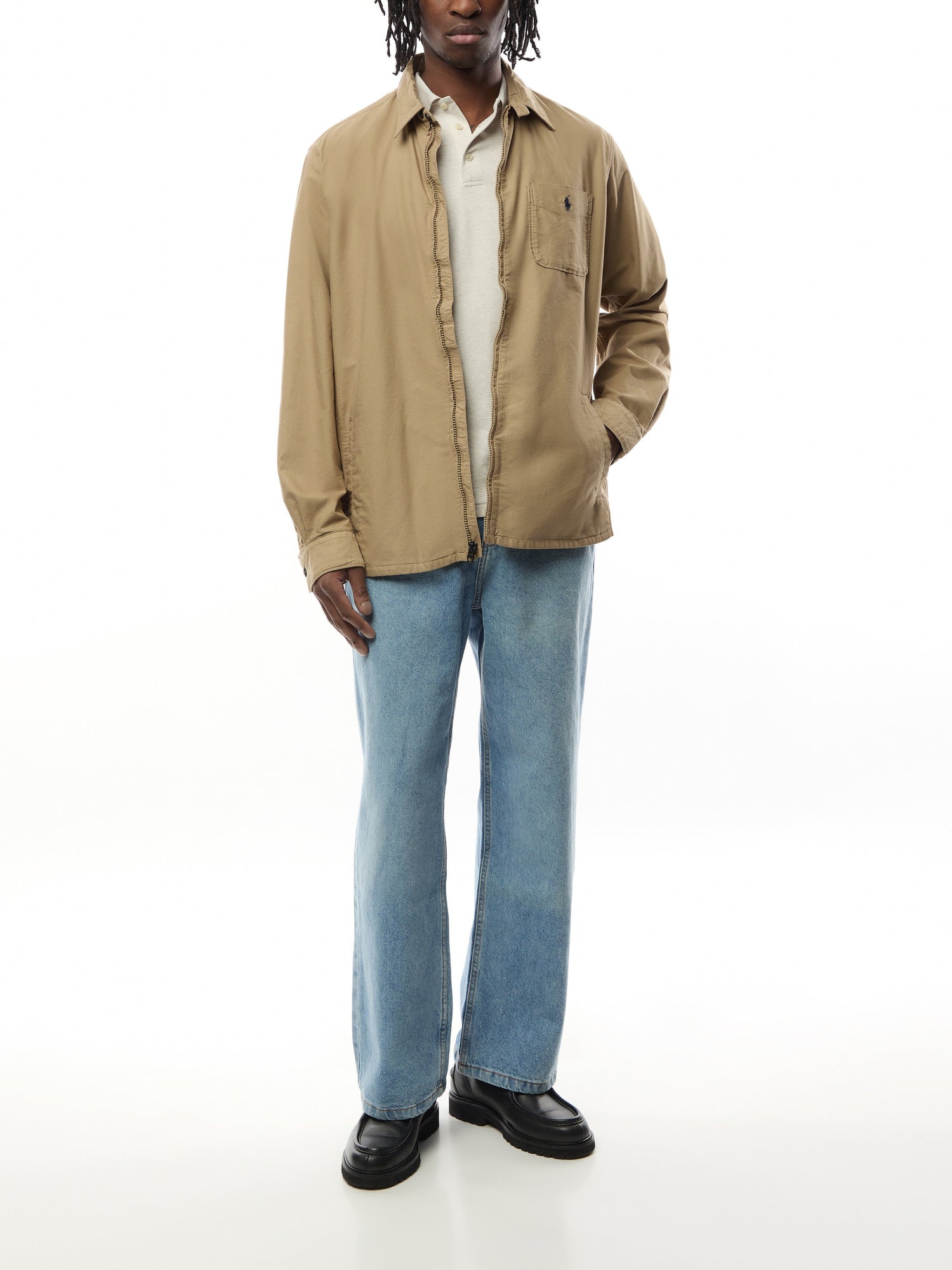 Oxford Zip Overshirt