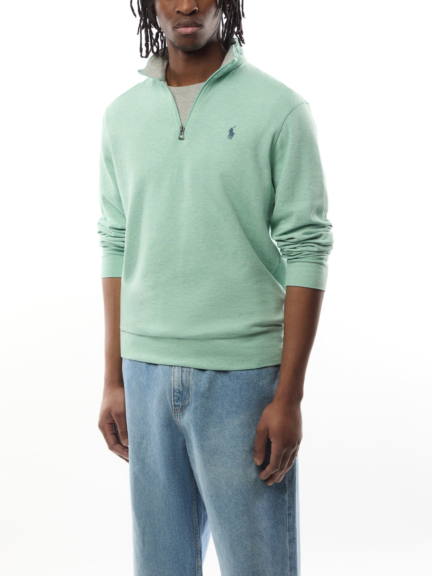 Quarter Zip Double Knit Sweat