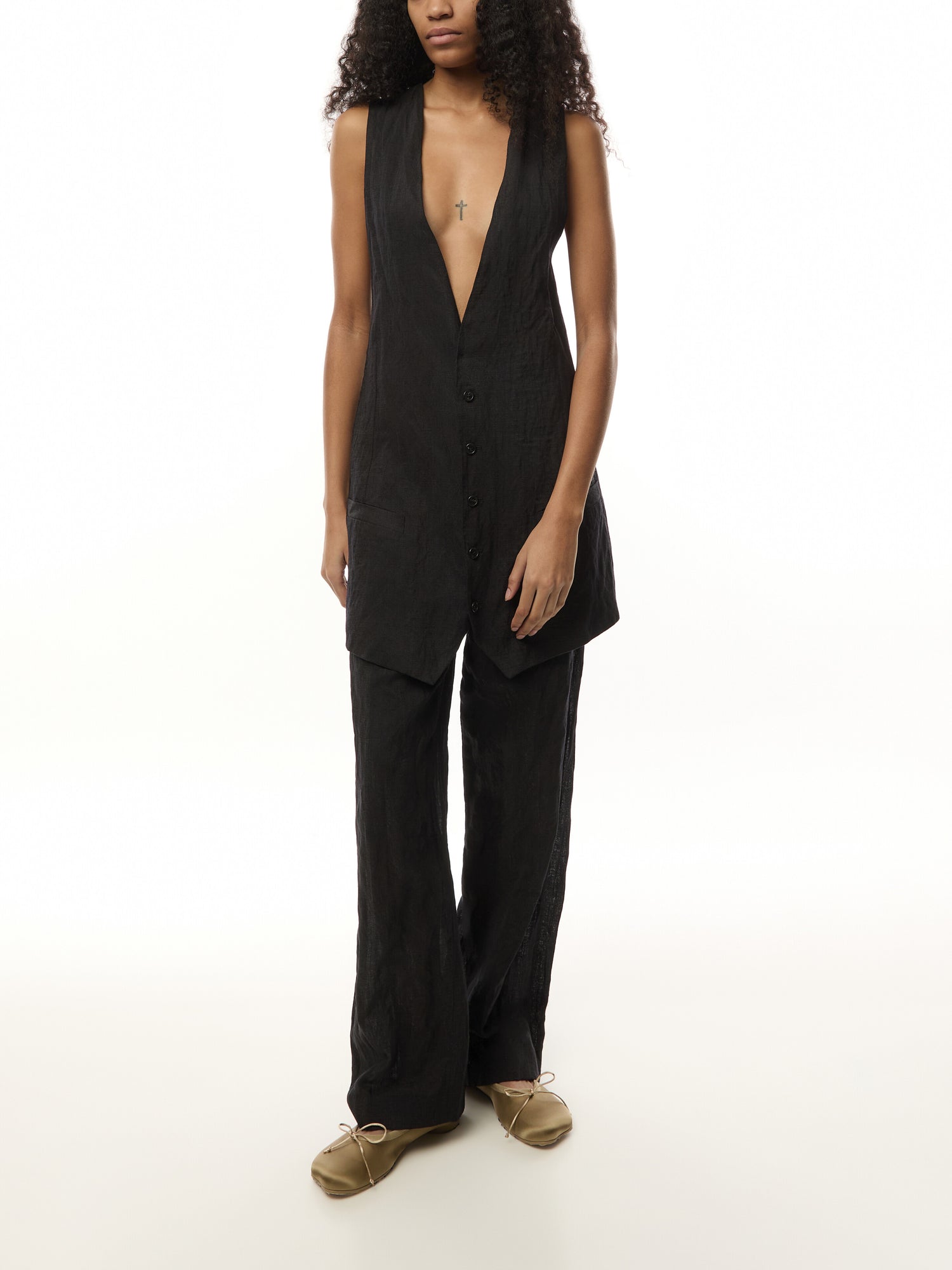 Raw-cut Edge Waistcoat