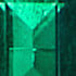 Emerald Green/White Gold Plated