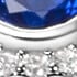 Sapphire Blue/White Gold Plated