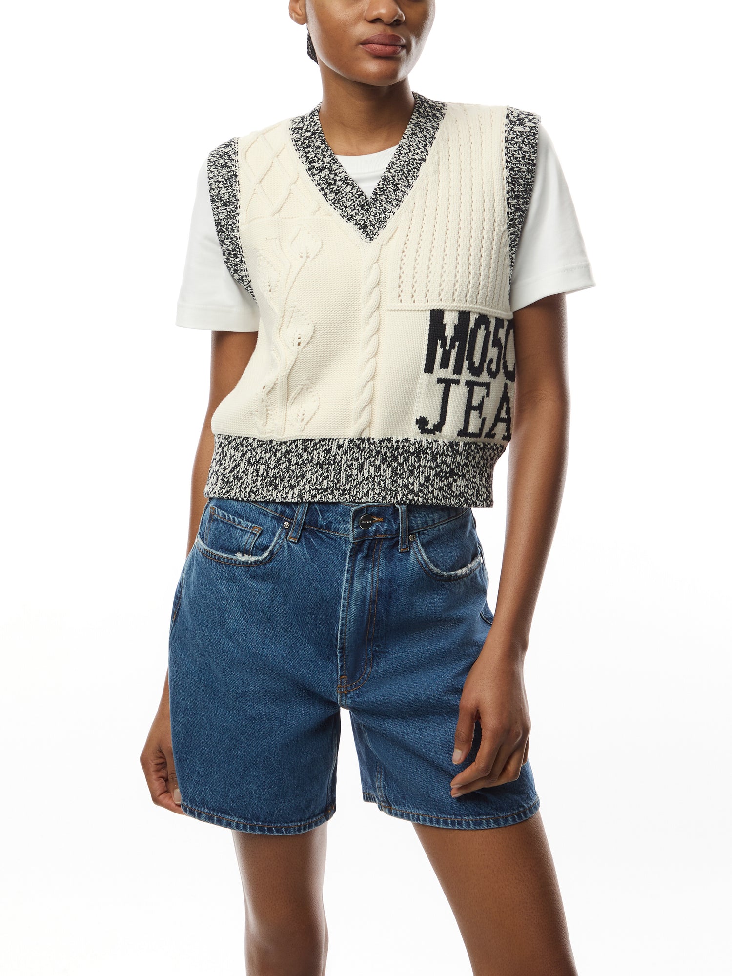 Cotton Nylon Knitted Vest Top