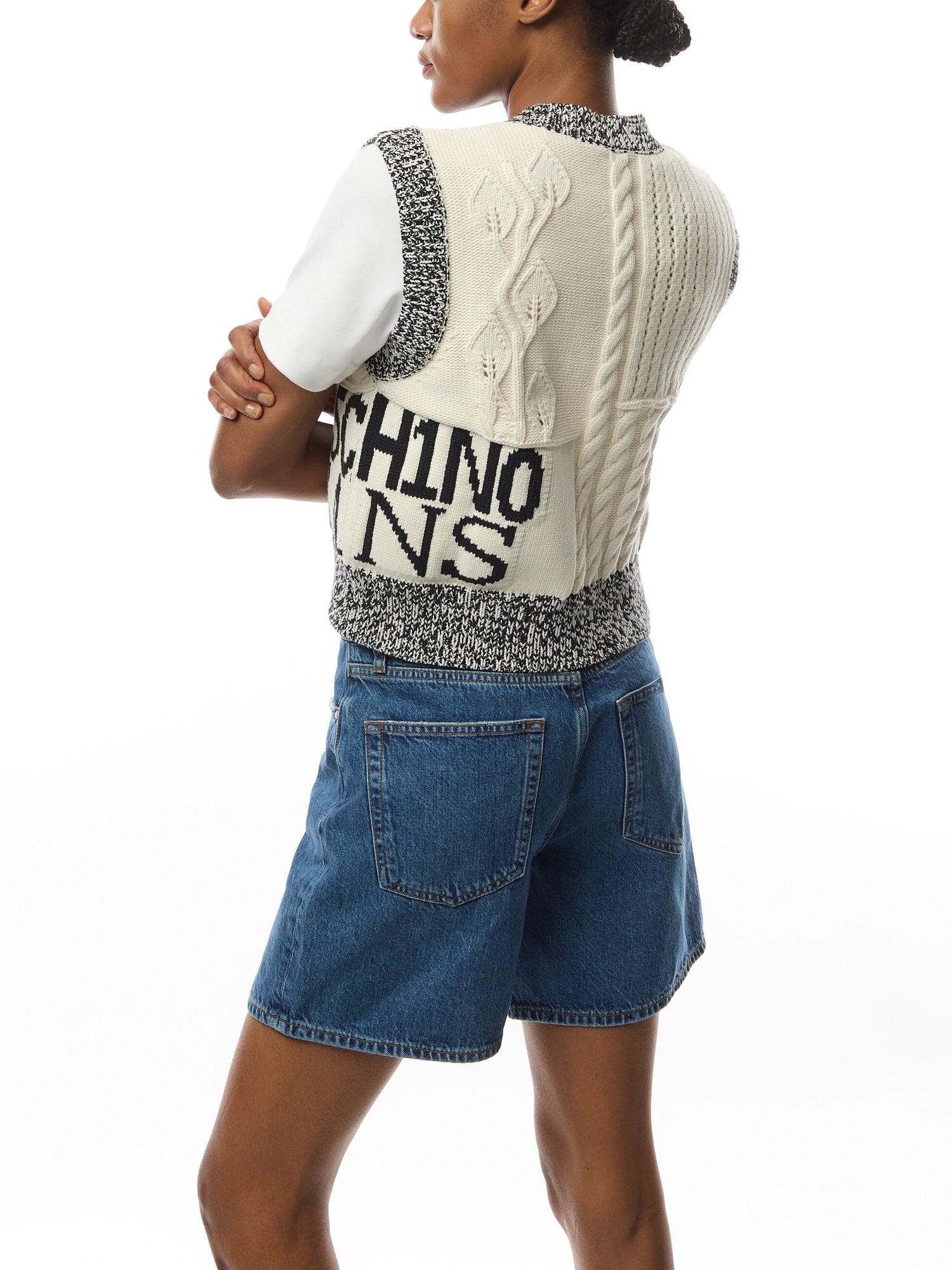 Cotton Nylon Knitted Vest Top