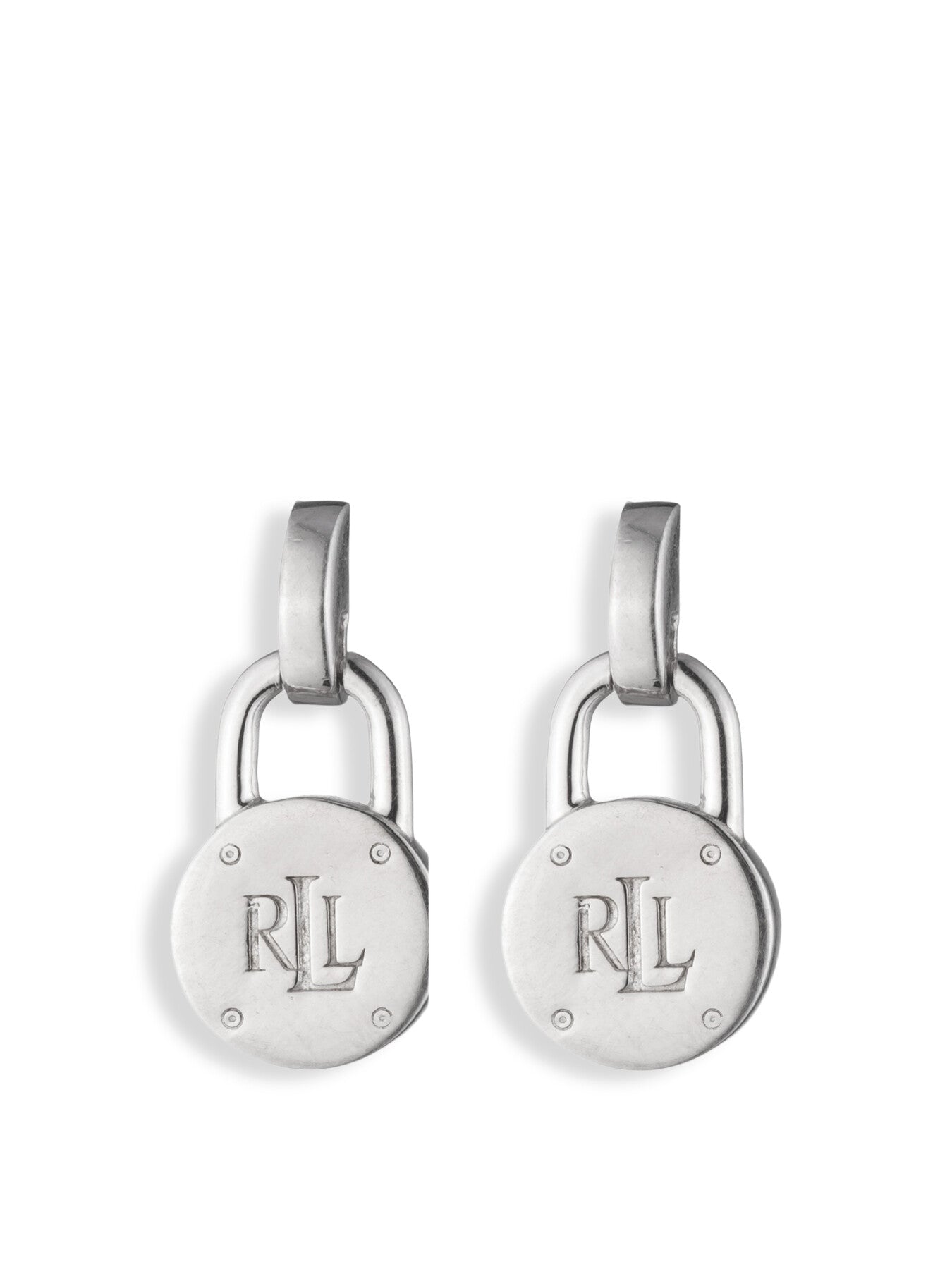 Sterling Silver Padlock Drop Earrings