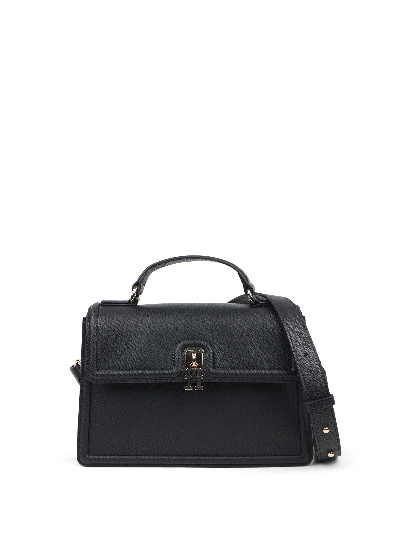 Turn Lock Crossbody Satchel