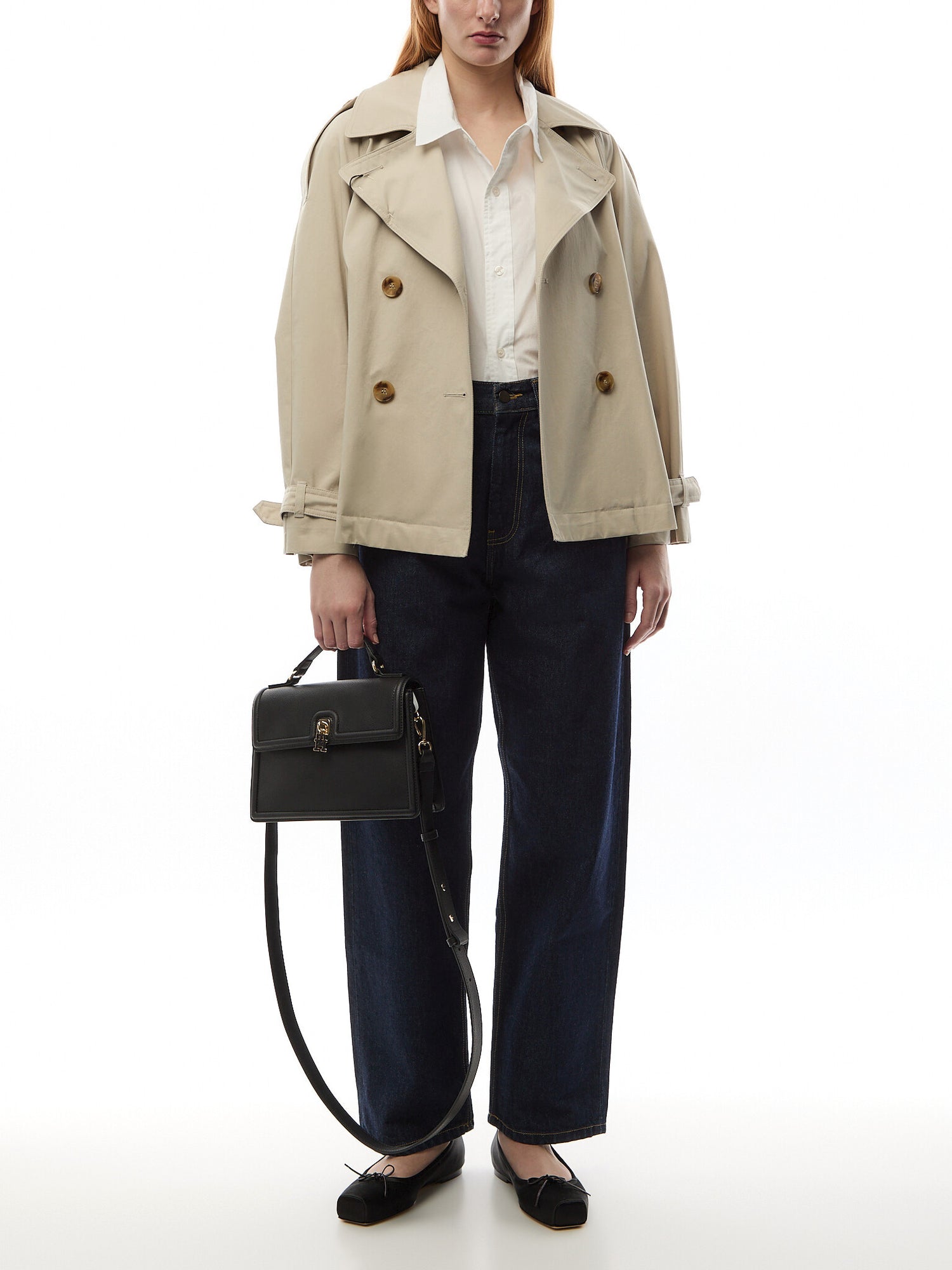 Turn Lock Crossbody Satchel