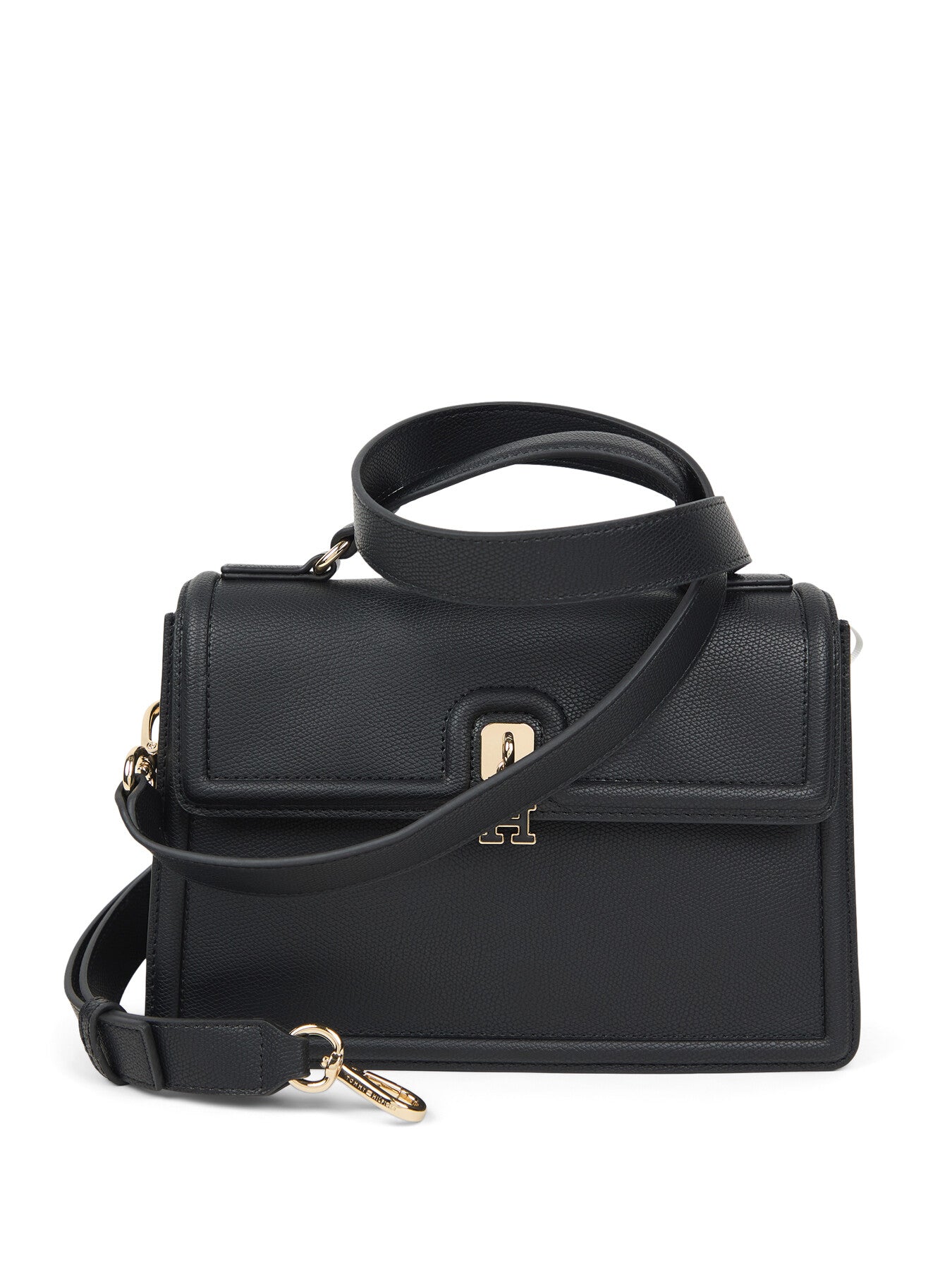 Turn Lock Crossbody Satchel