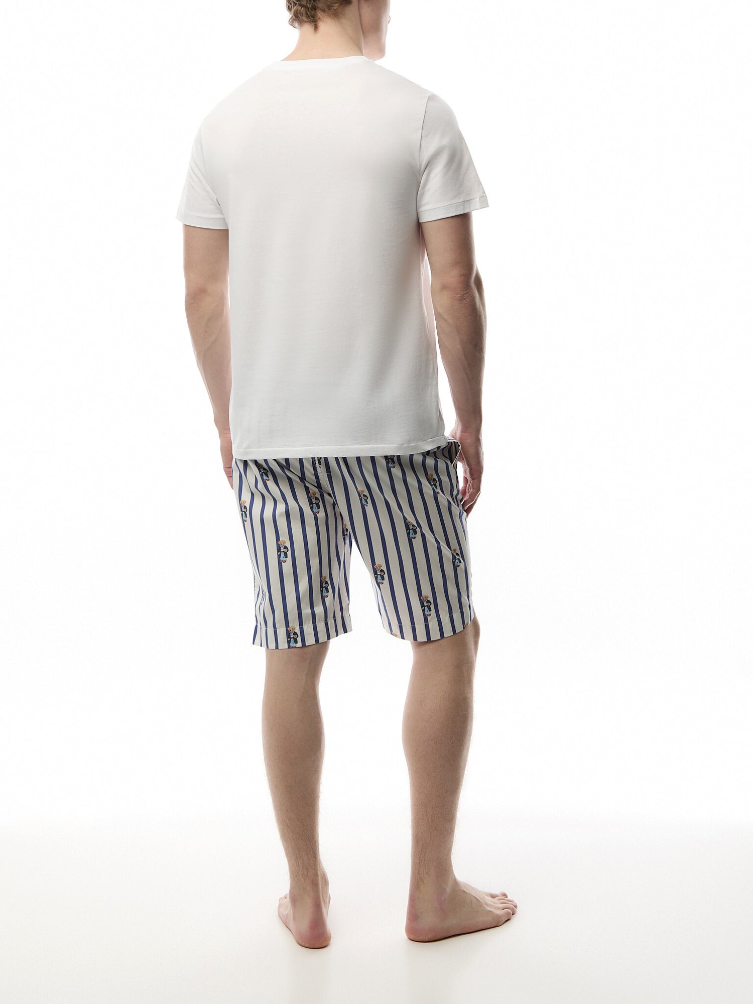 Polo Bear Striped Cotton Pyjama Short