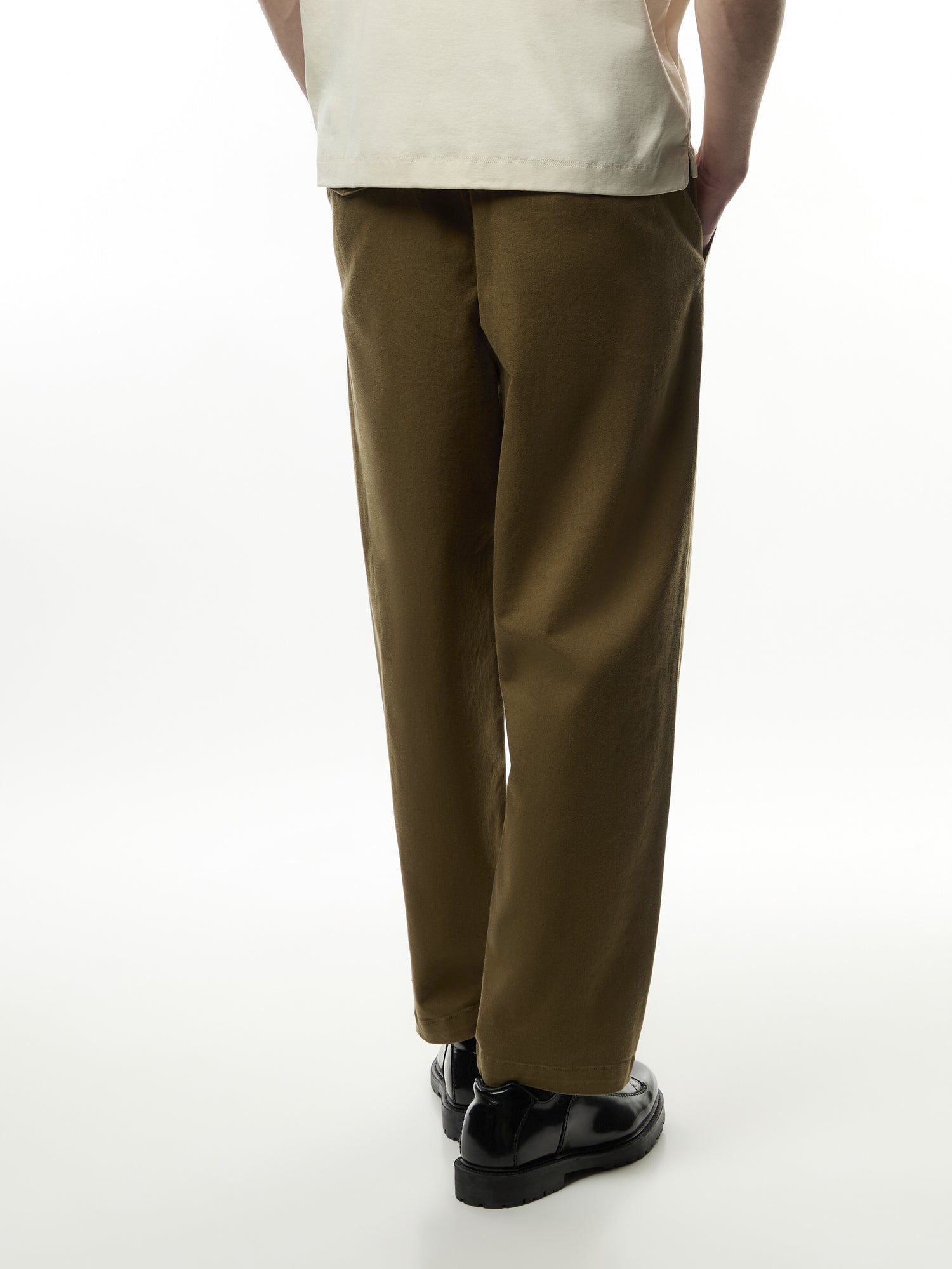 Washed Stretch Twill Relaxed Fit Trousers