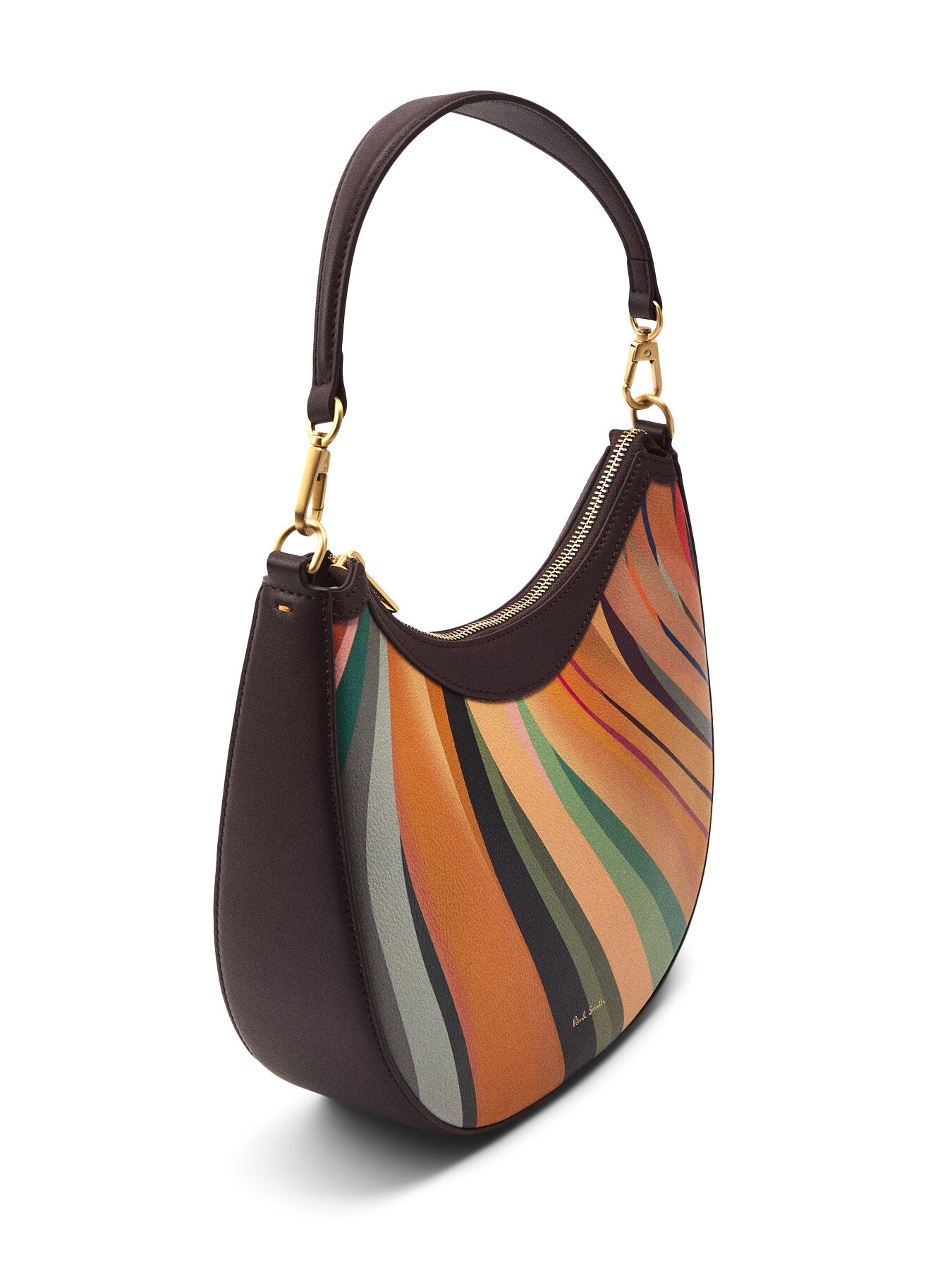 Womens Dusky Swirl Leather Mini Hobo Bag