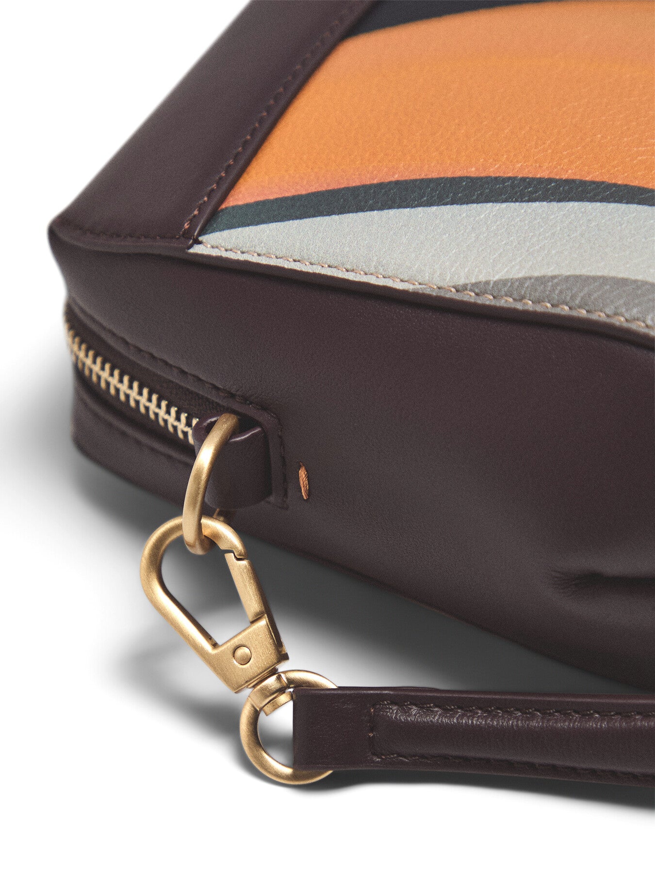 Women's 'Dusky Swirl' Leather Shoulder Bag