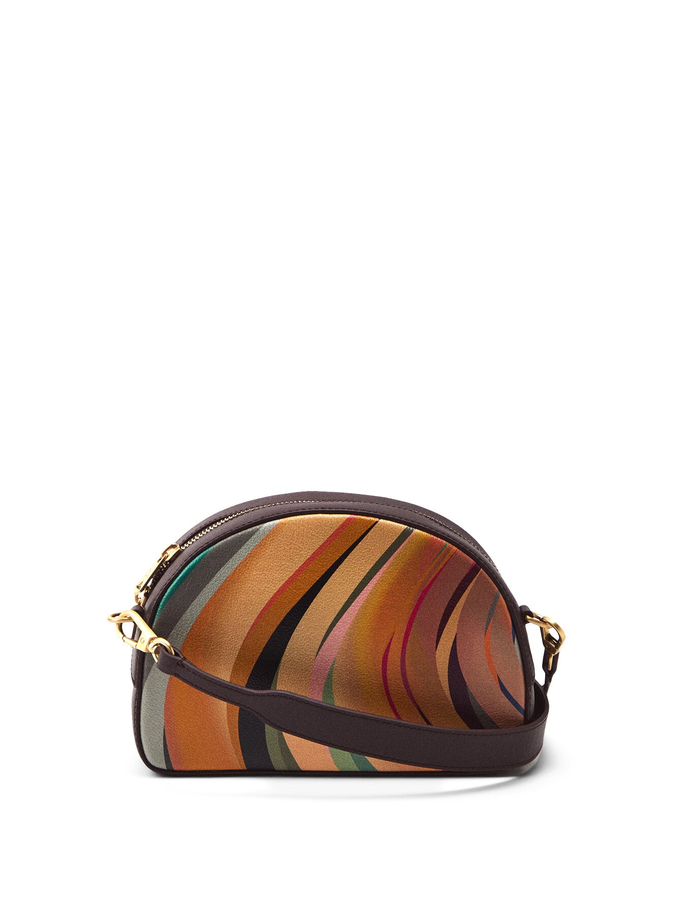 Womens Dusky Swirl Leather Curved Camera Bag