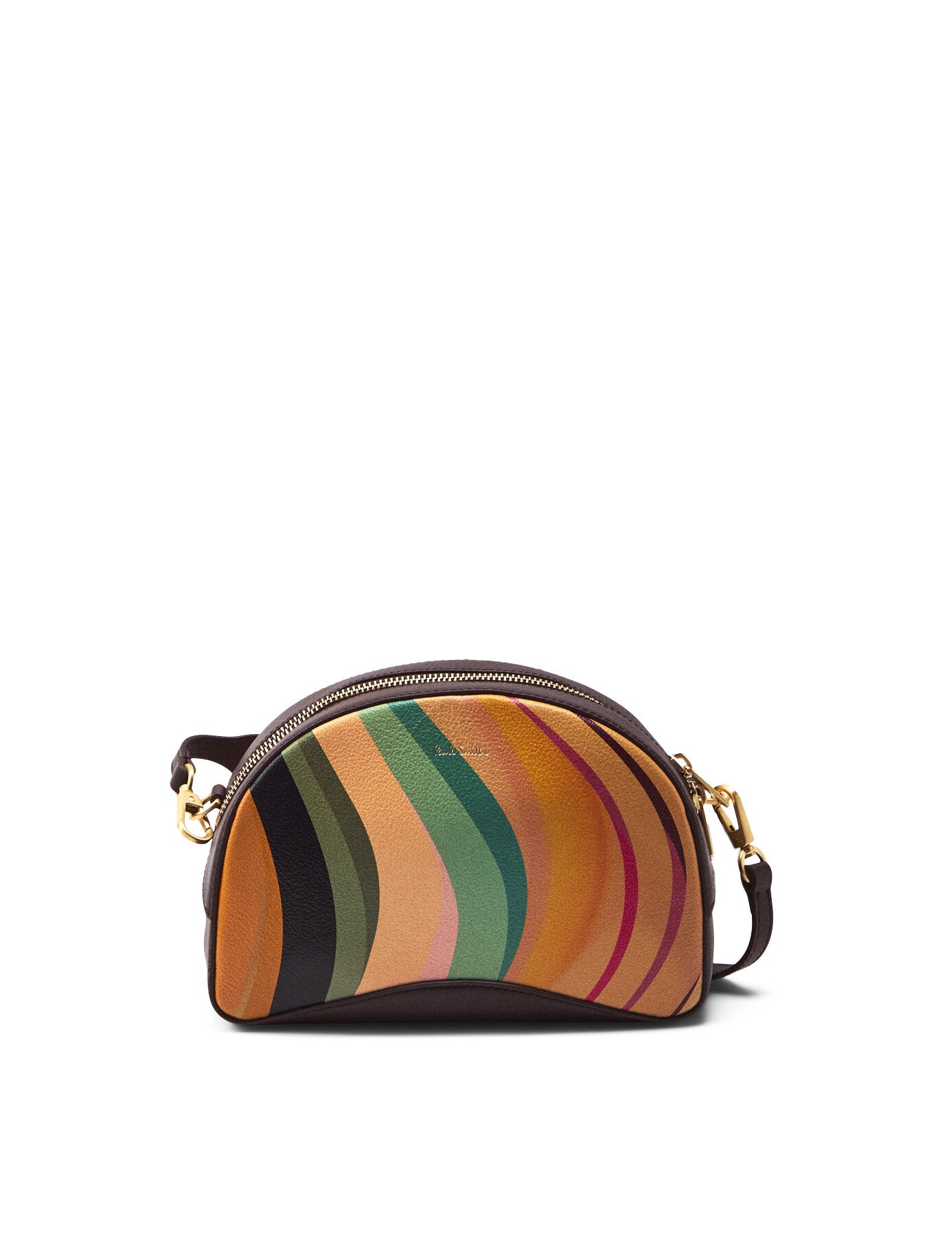 Womens Dusky Swirl Leather Curved Camera Bag