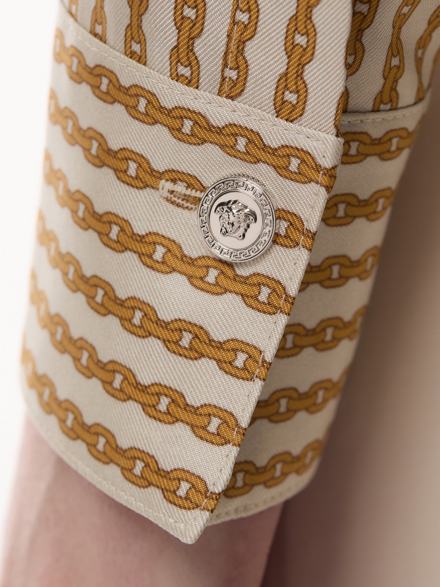 Formal Shirt Pinstripe Chain On Responsible Silk Twill