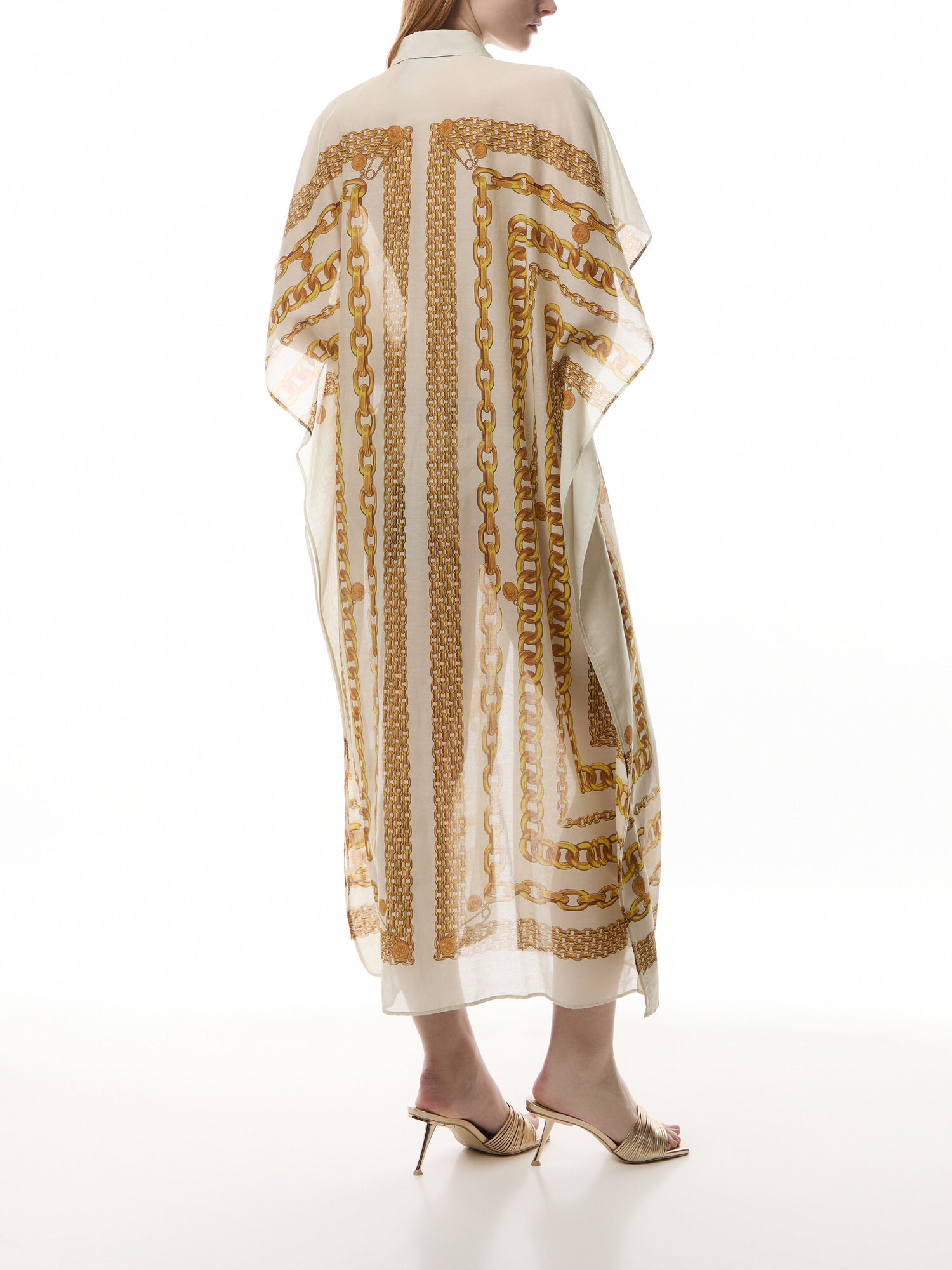 Swim Robe Cotton Silk Voile Versace Treasure Print