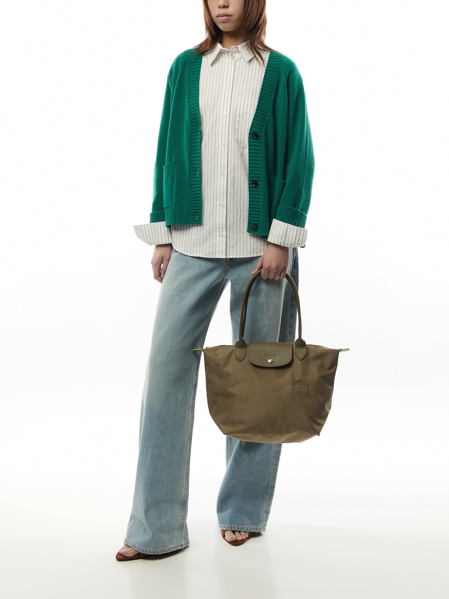 Le Pliage Green M Tote Bag