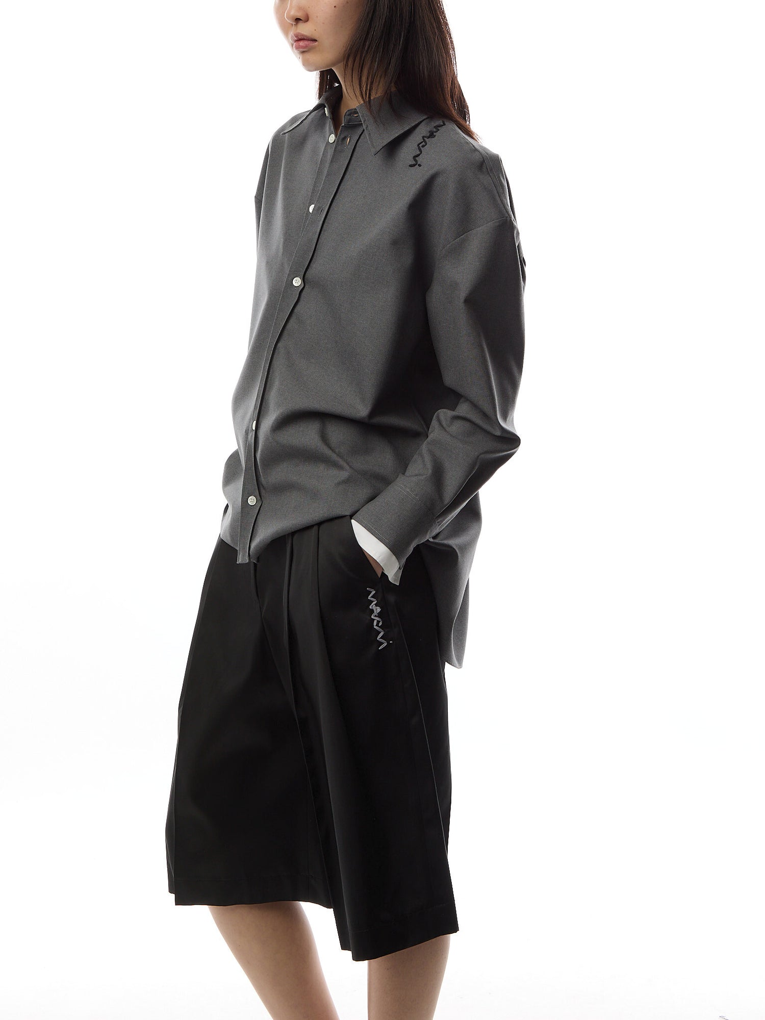 Marni Oversized Shirt with Double Cuff Detail