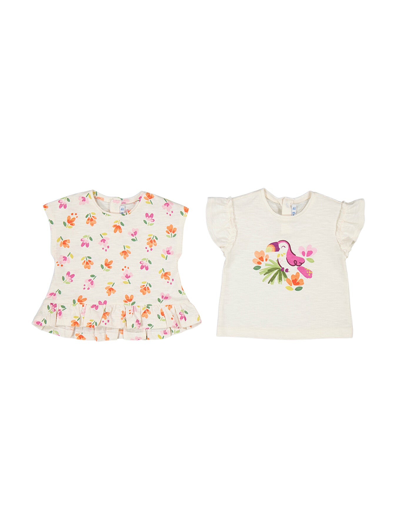 2 Short Sleeved Floral T-Shirts