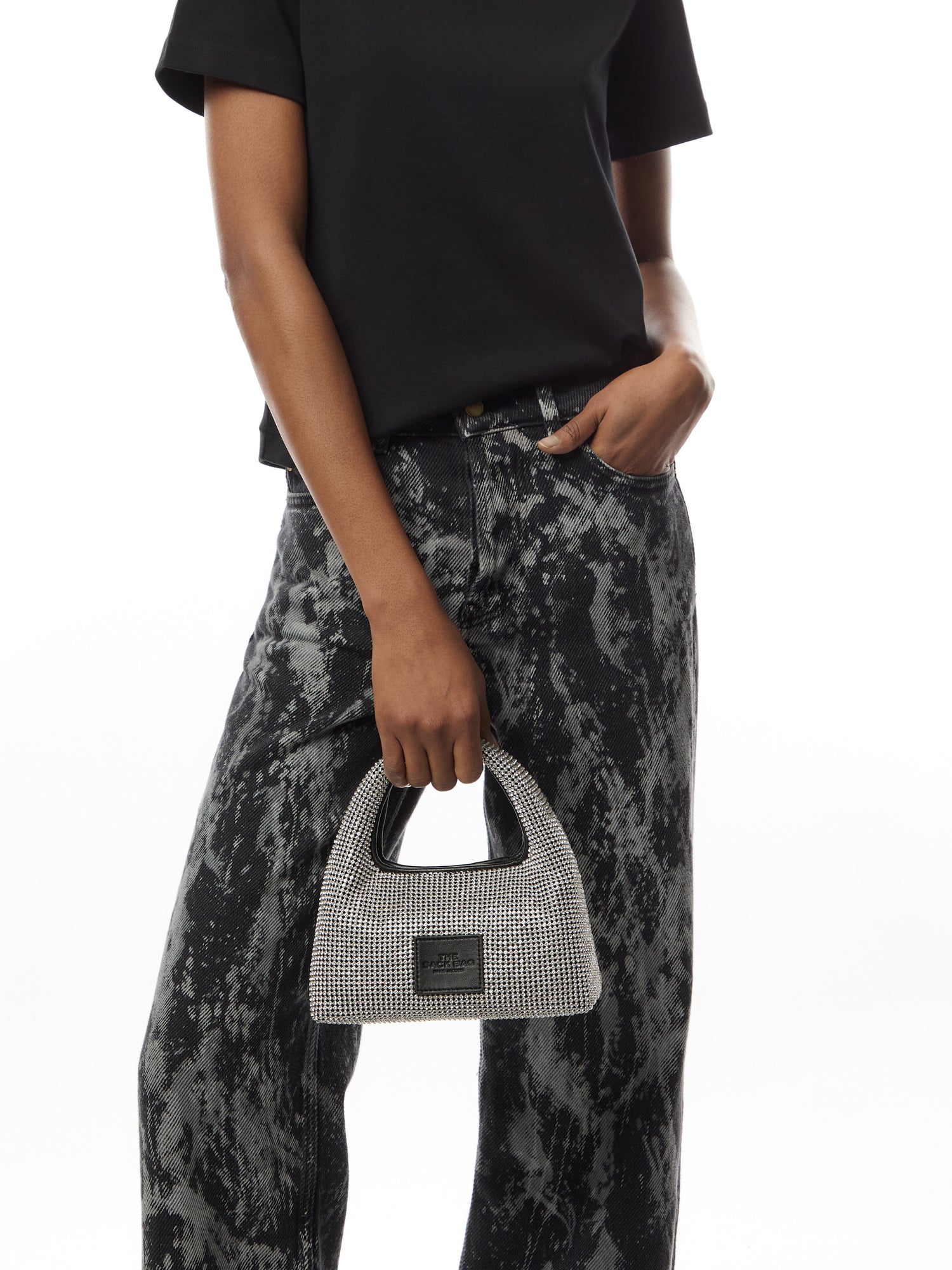 The Rhinestone Mini Sack Bag