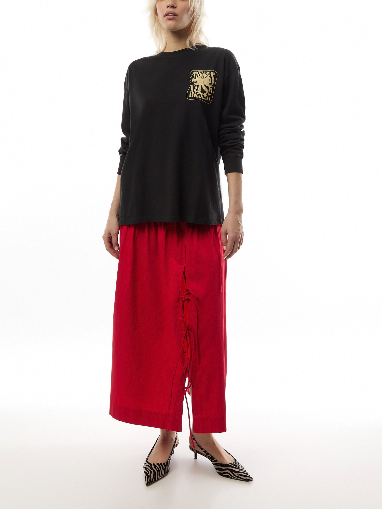 Cow Bow Long Sleeve Tee
