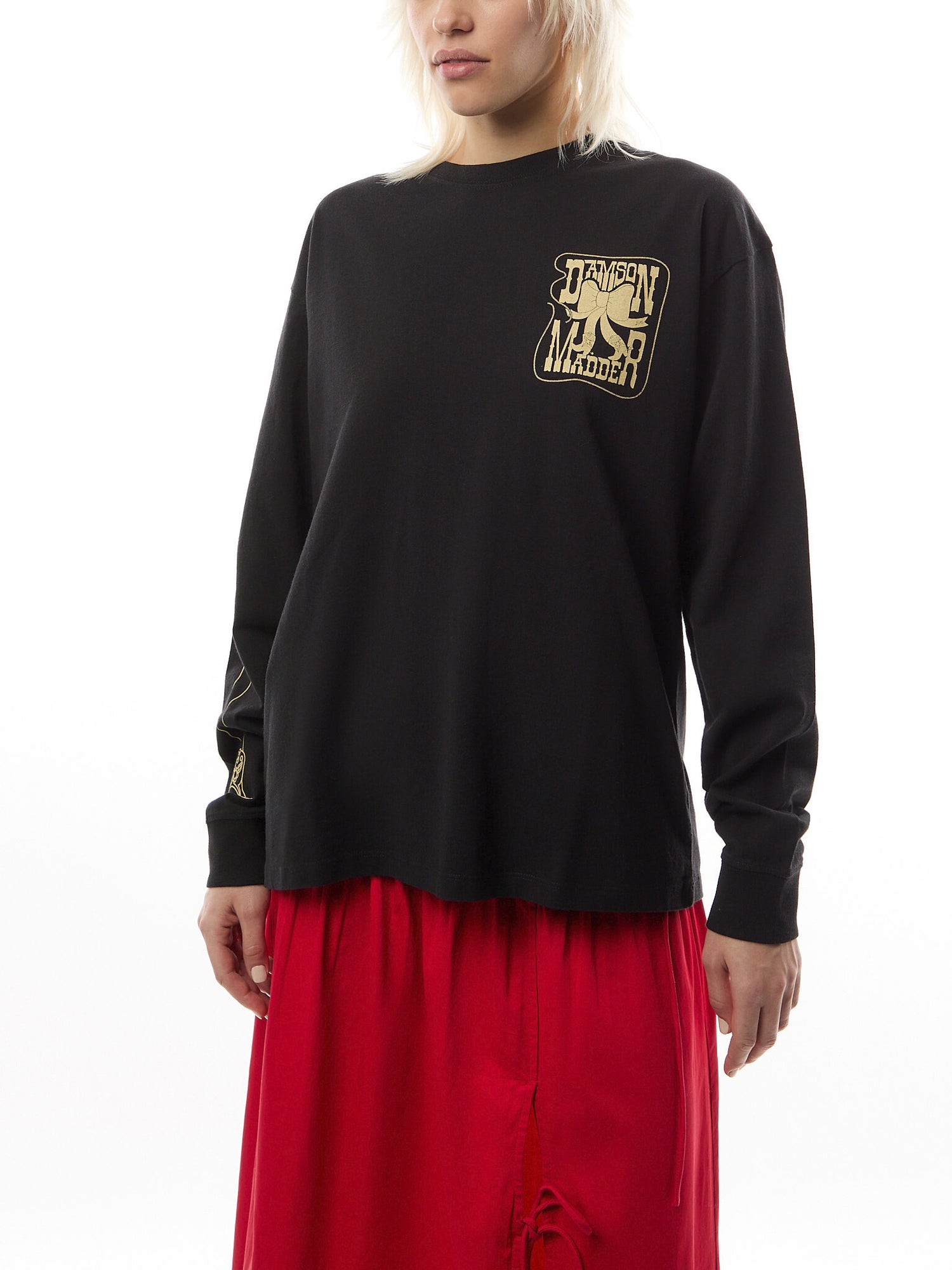 Cow Bow Long Sleeve Tee