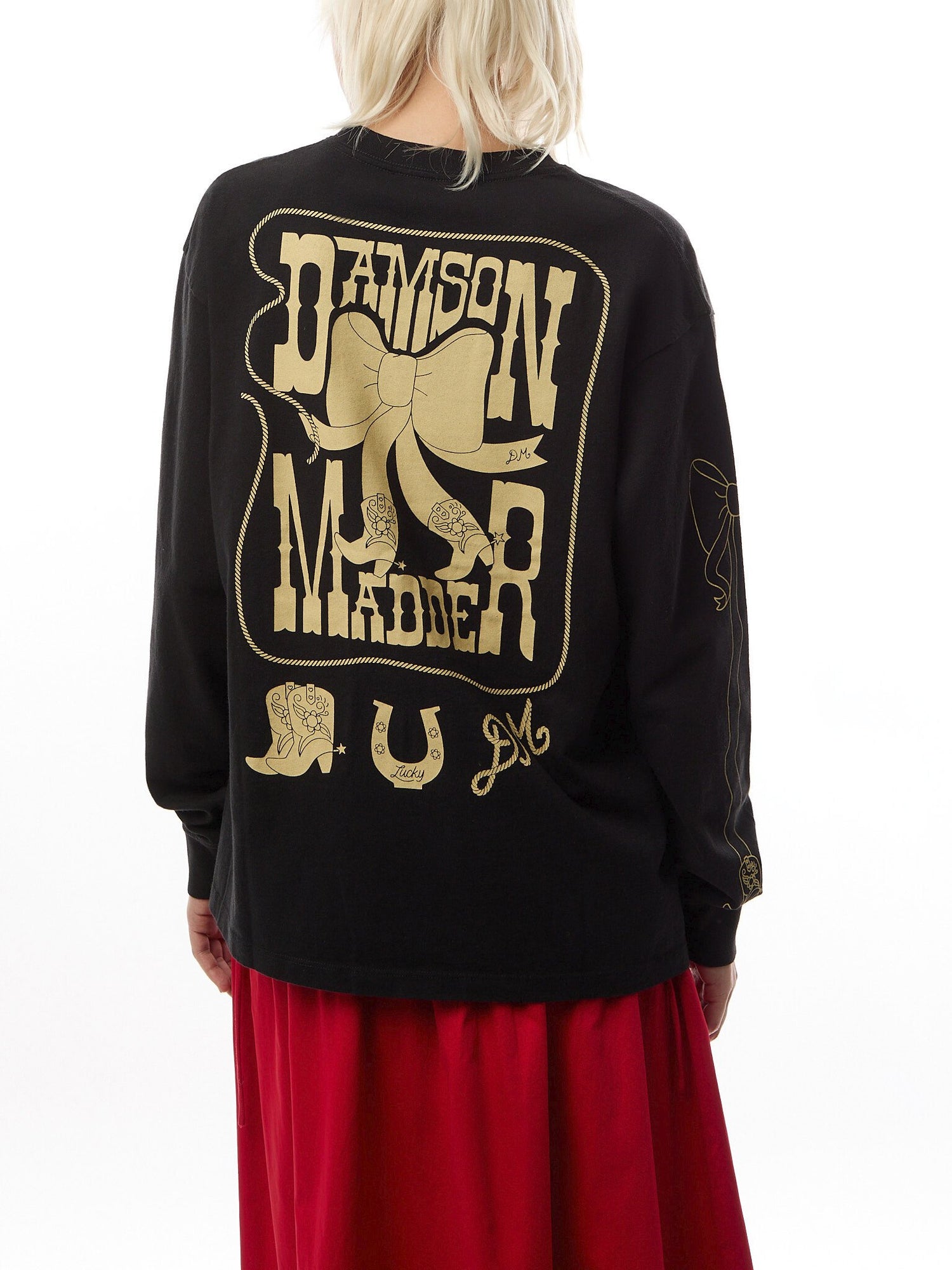 Cow Bow Long Sleeve Tee