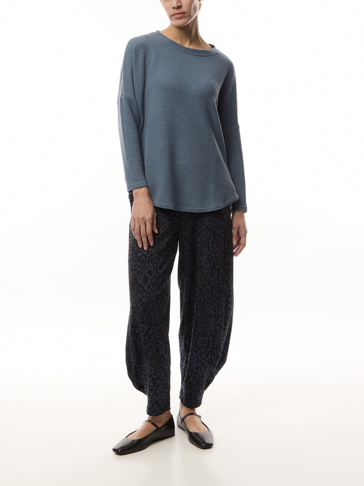 Double Crinkle Jersey Boxy Top