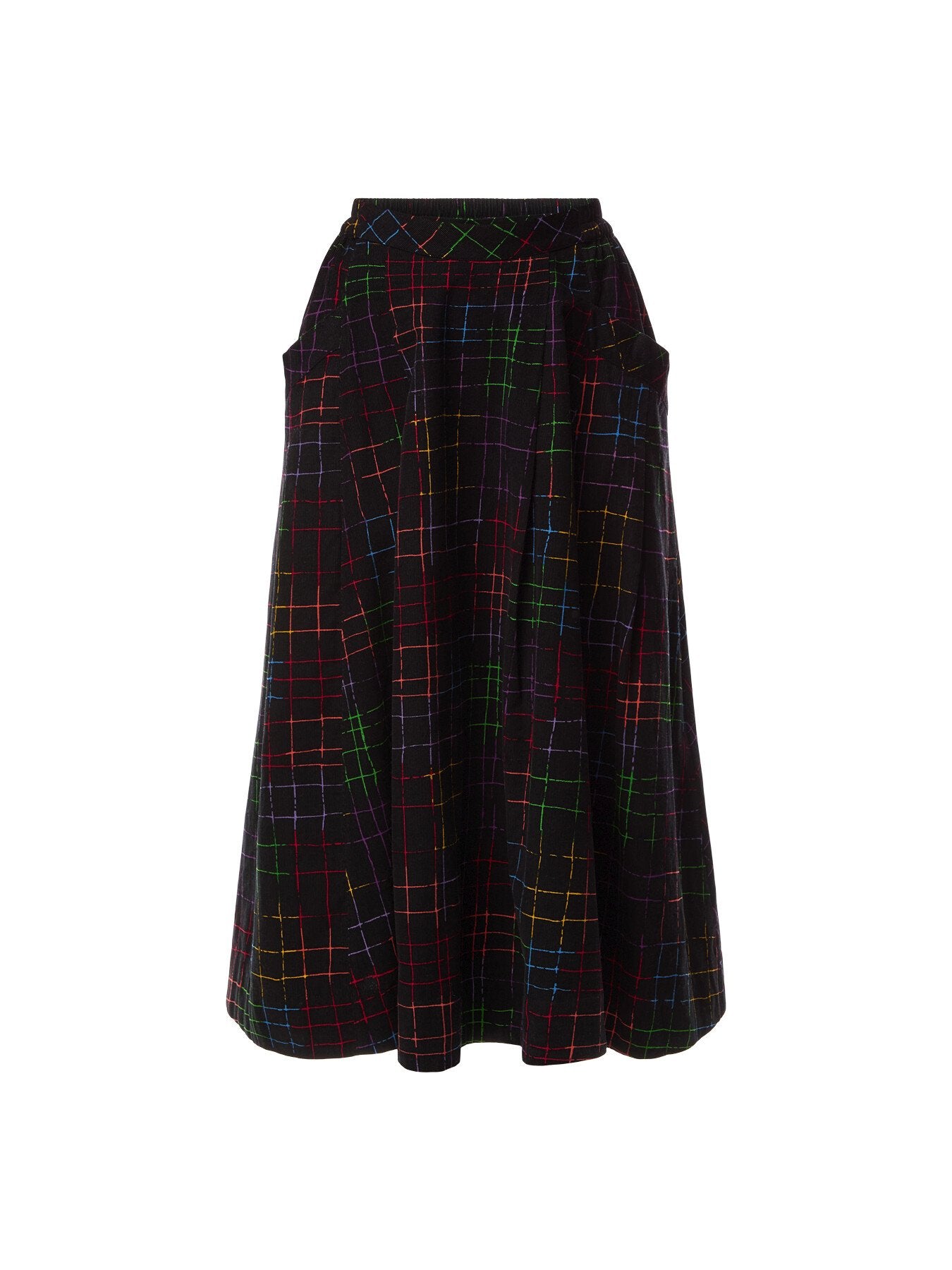 Stitched Check Skirt