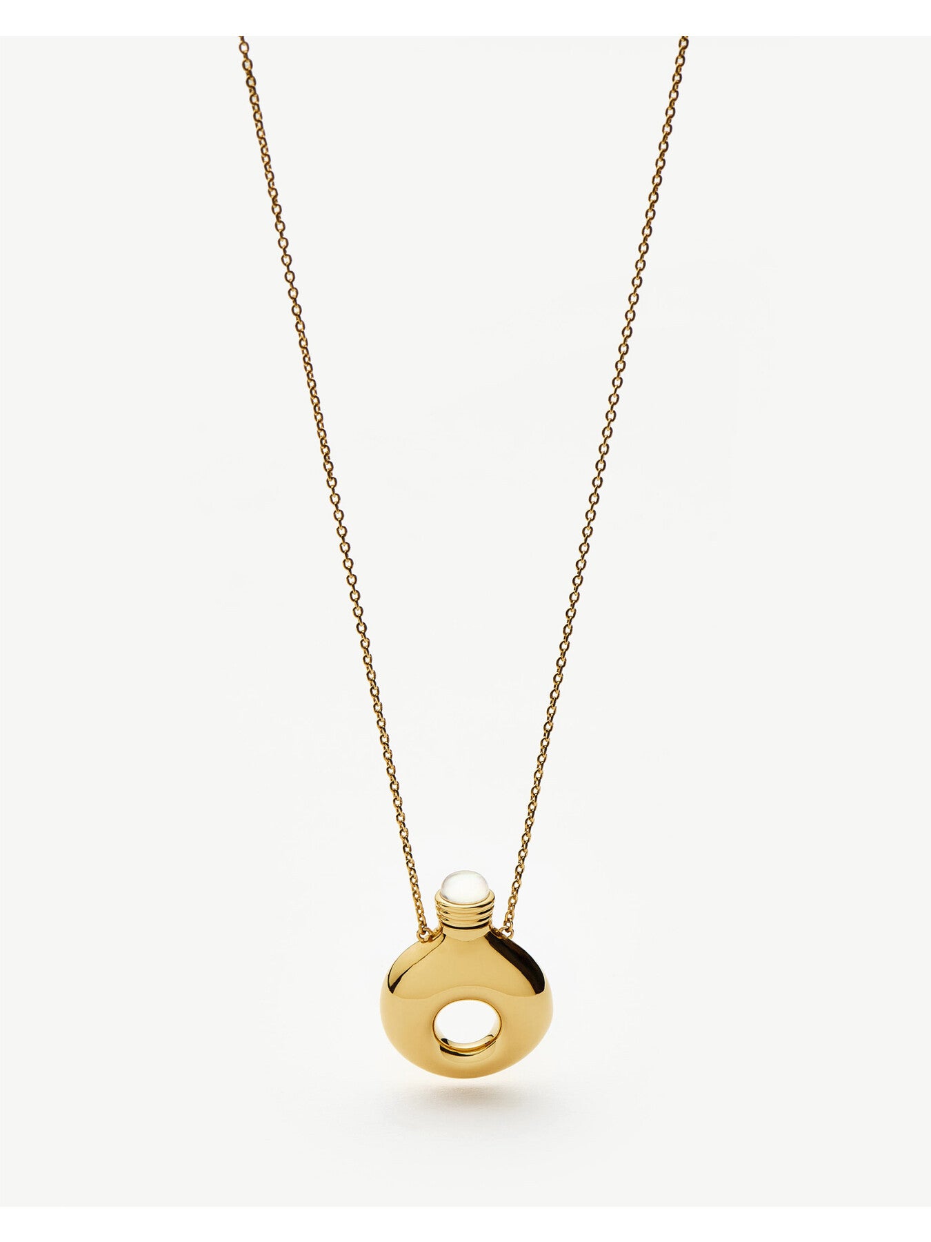 Donut Bottle Pendant Necklace With Mother Of Pearl