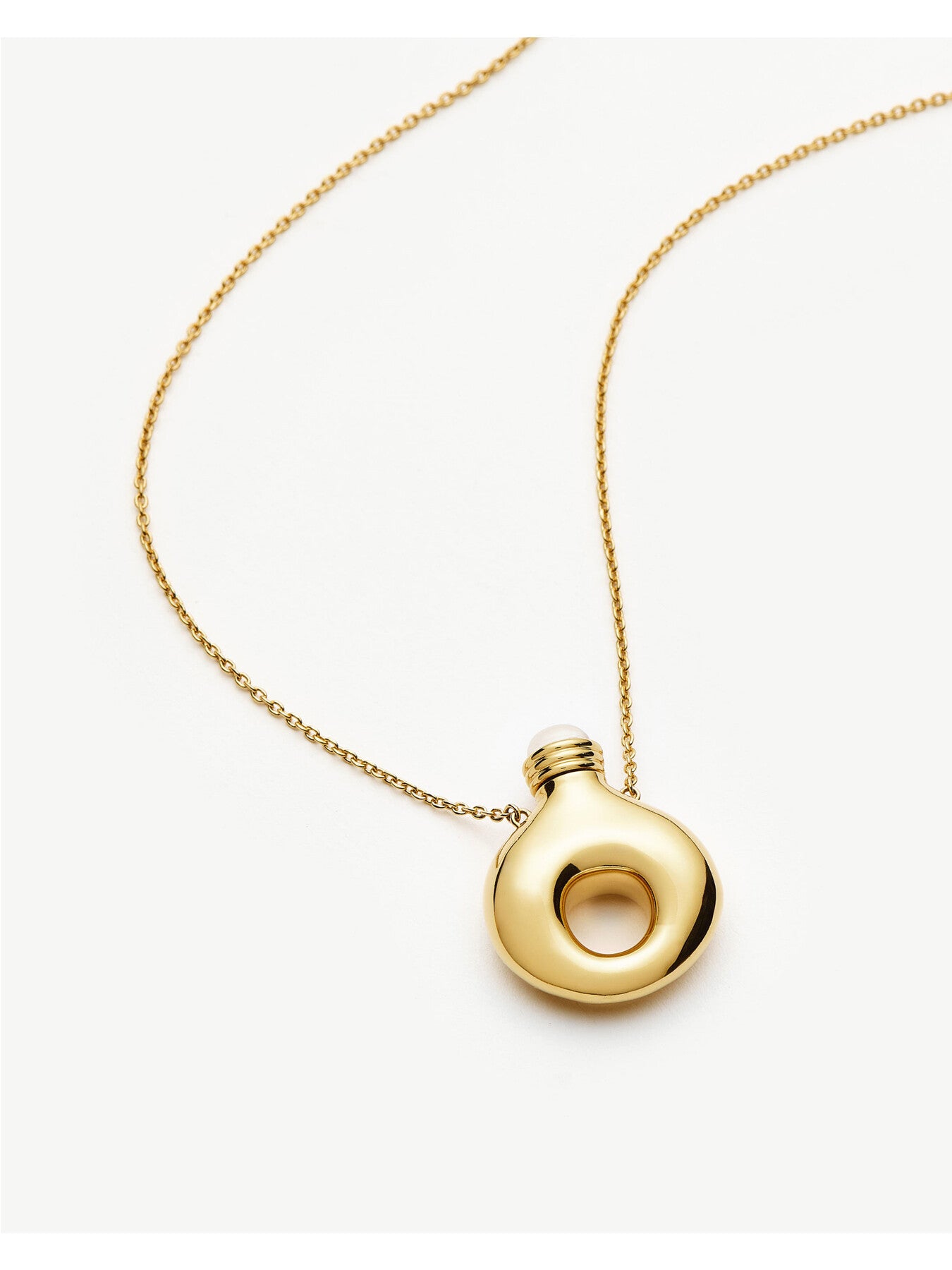 Donut Bottle Pendant Necklace With Mother Of Pearl