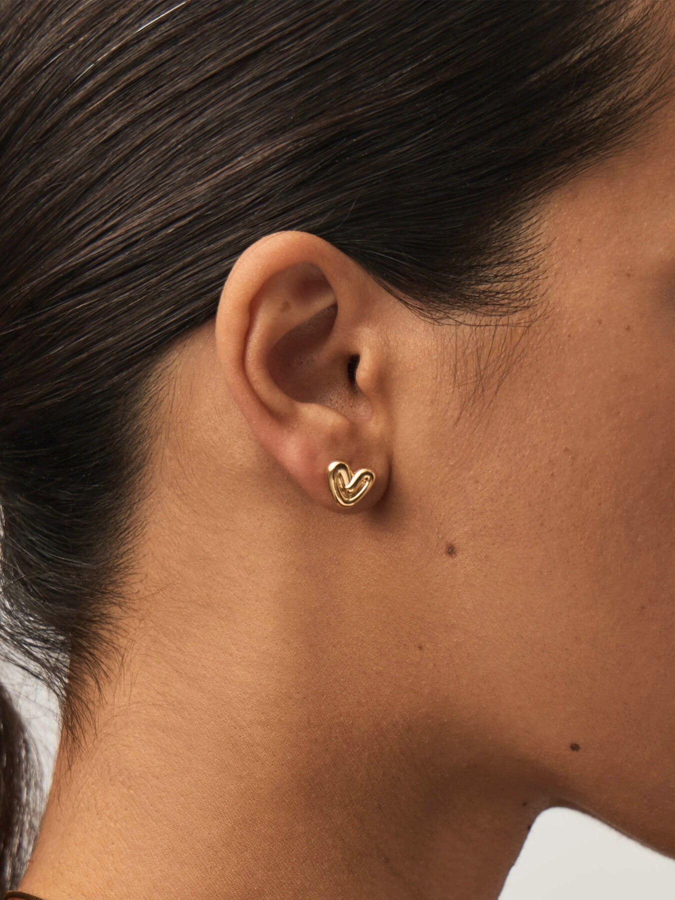 Puffy Heart Mini Stud Earrings