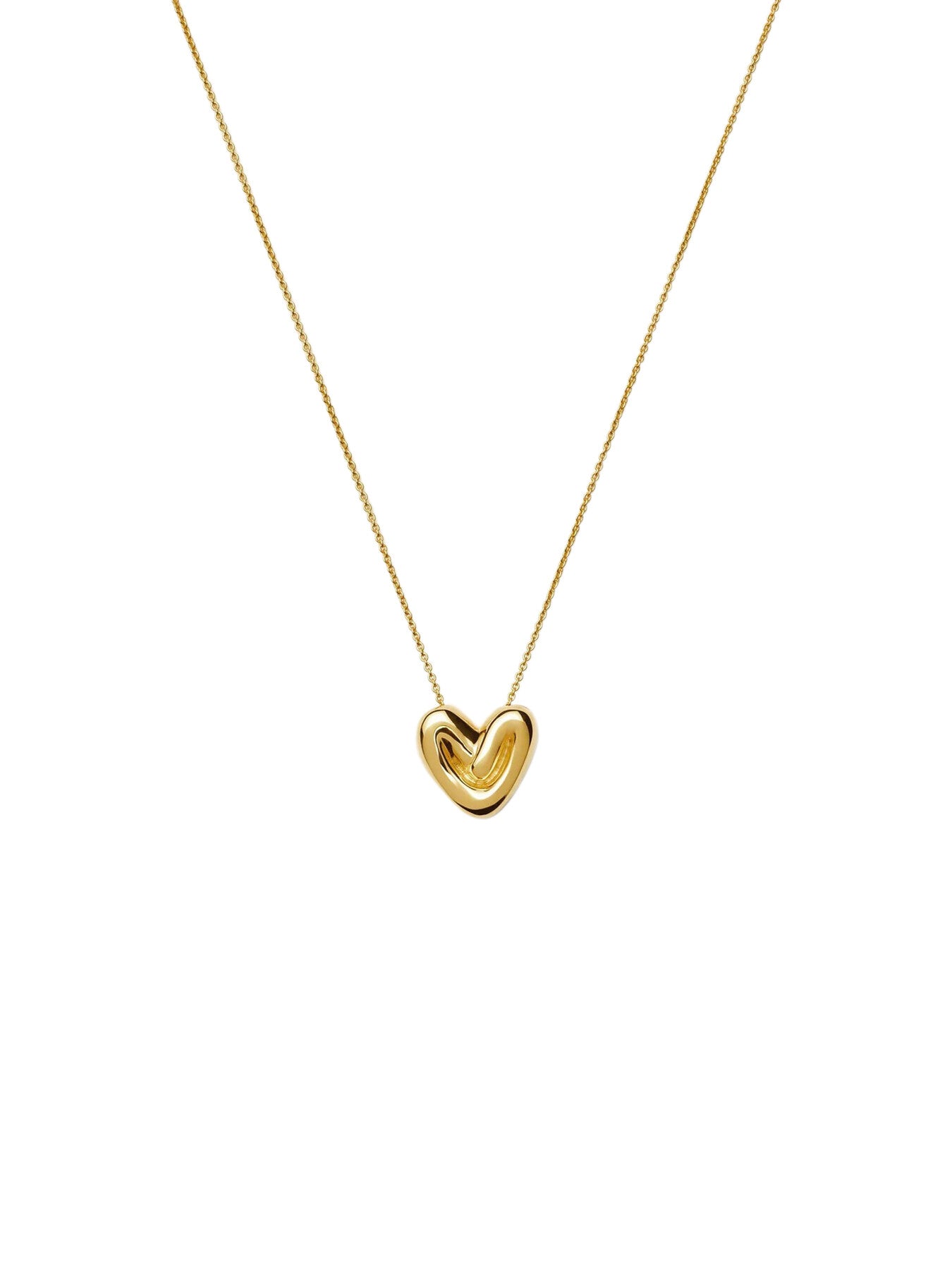 Puffy Heart Pendant Necklace