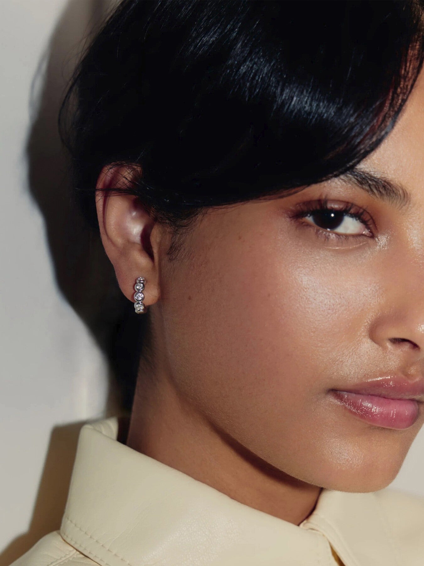 Tennis Small Hoop Earrings