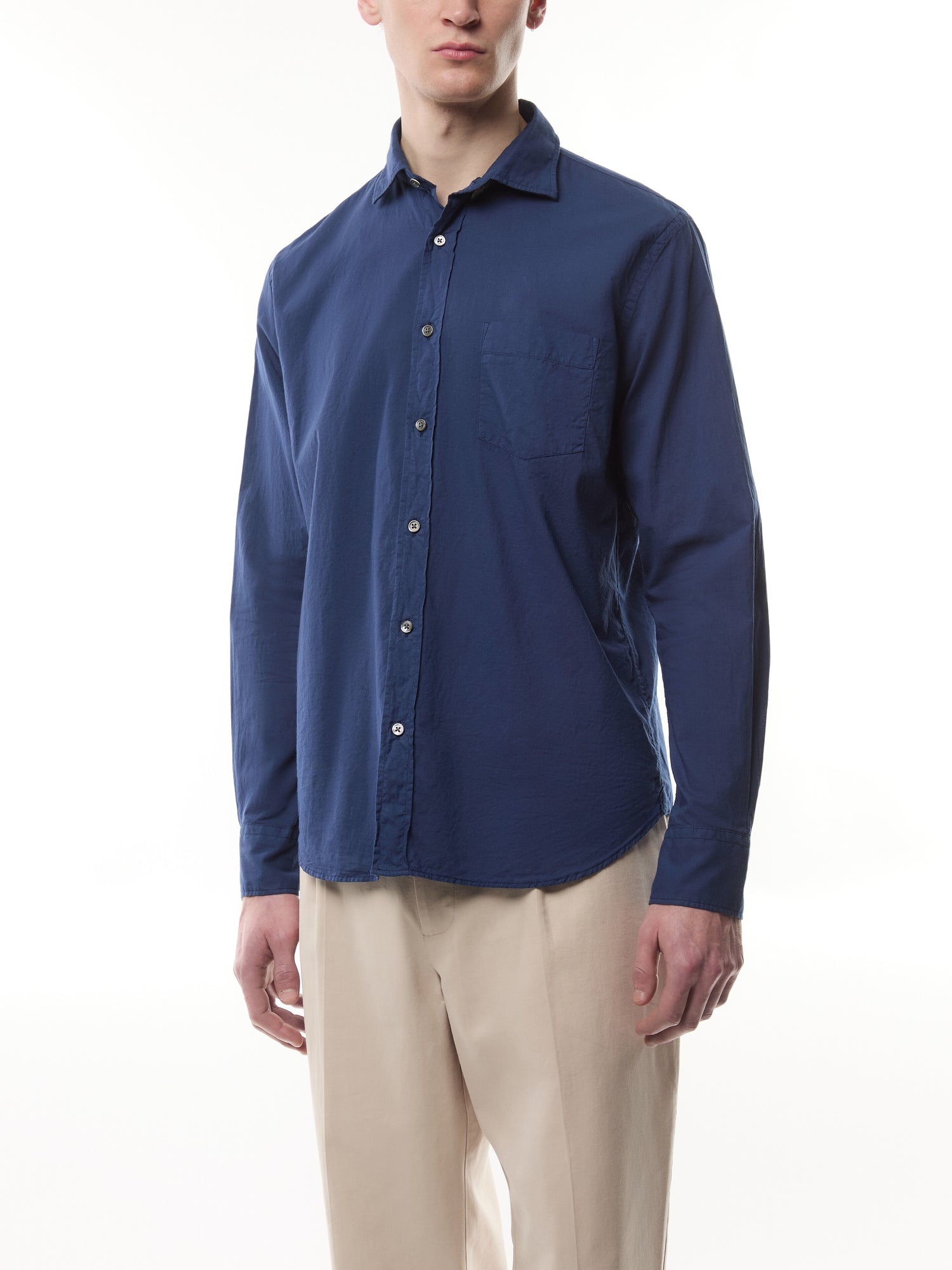 Summer Voile Paul Pat Men Woven Shirt
