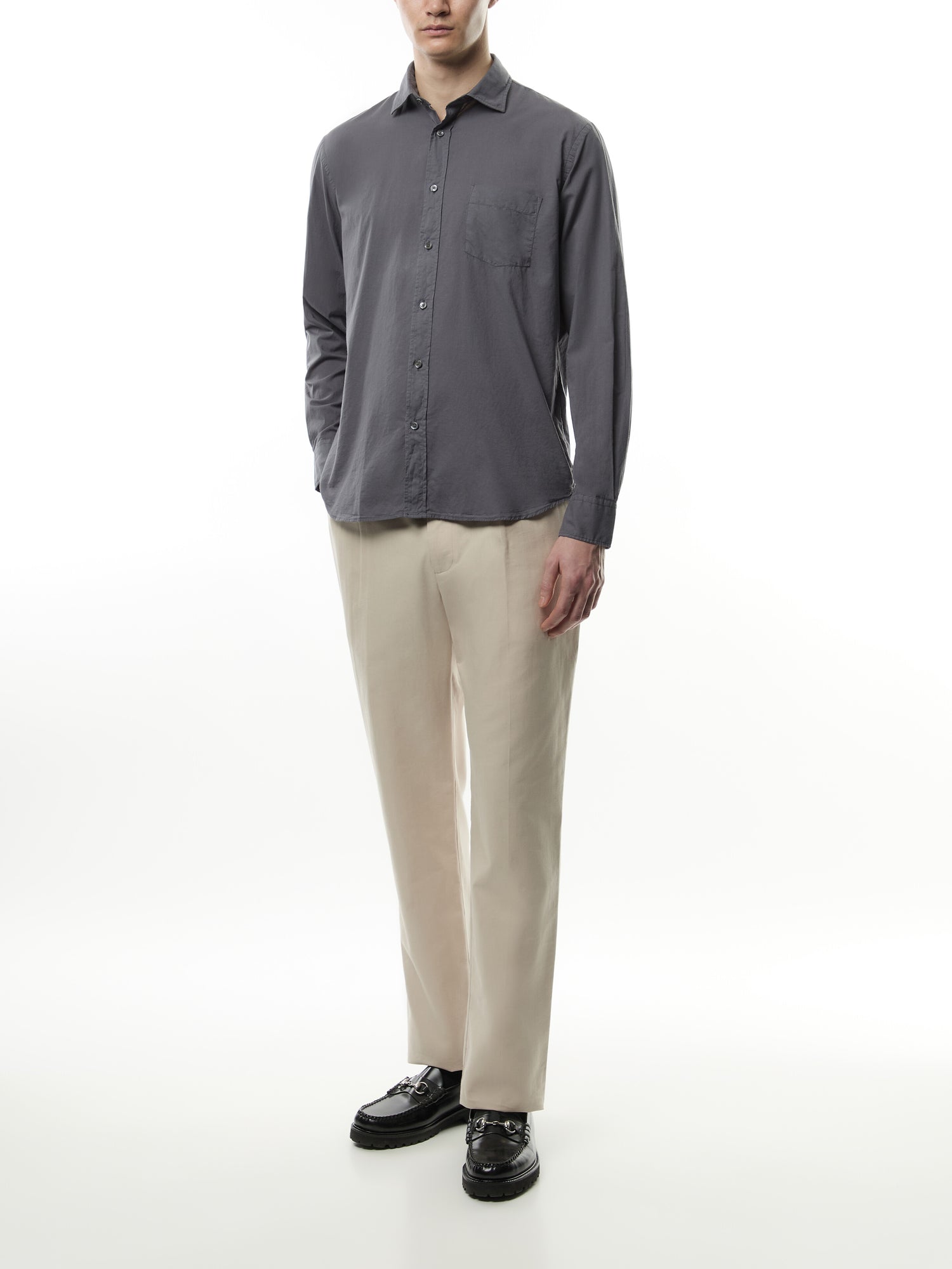 Summer Voile Paul Pat Men Woven Shirt