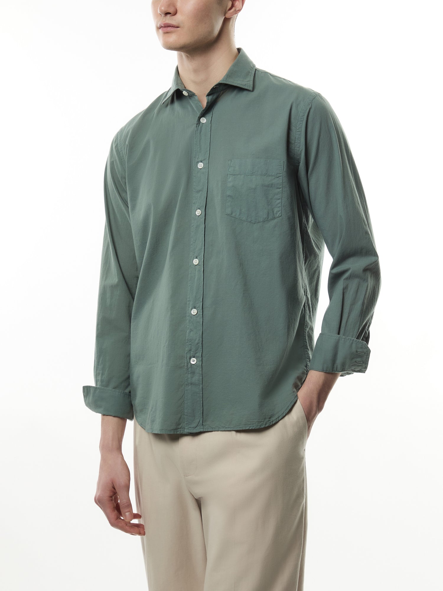 Summer Voile Paul Pat Men Woven Shirt