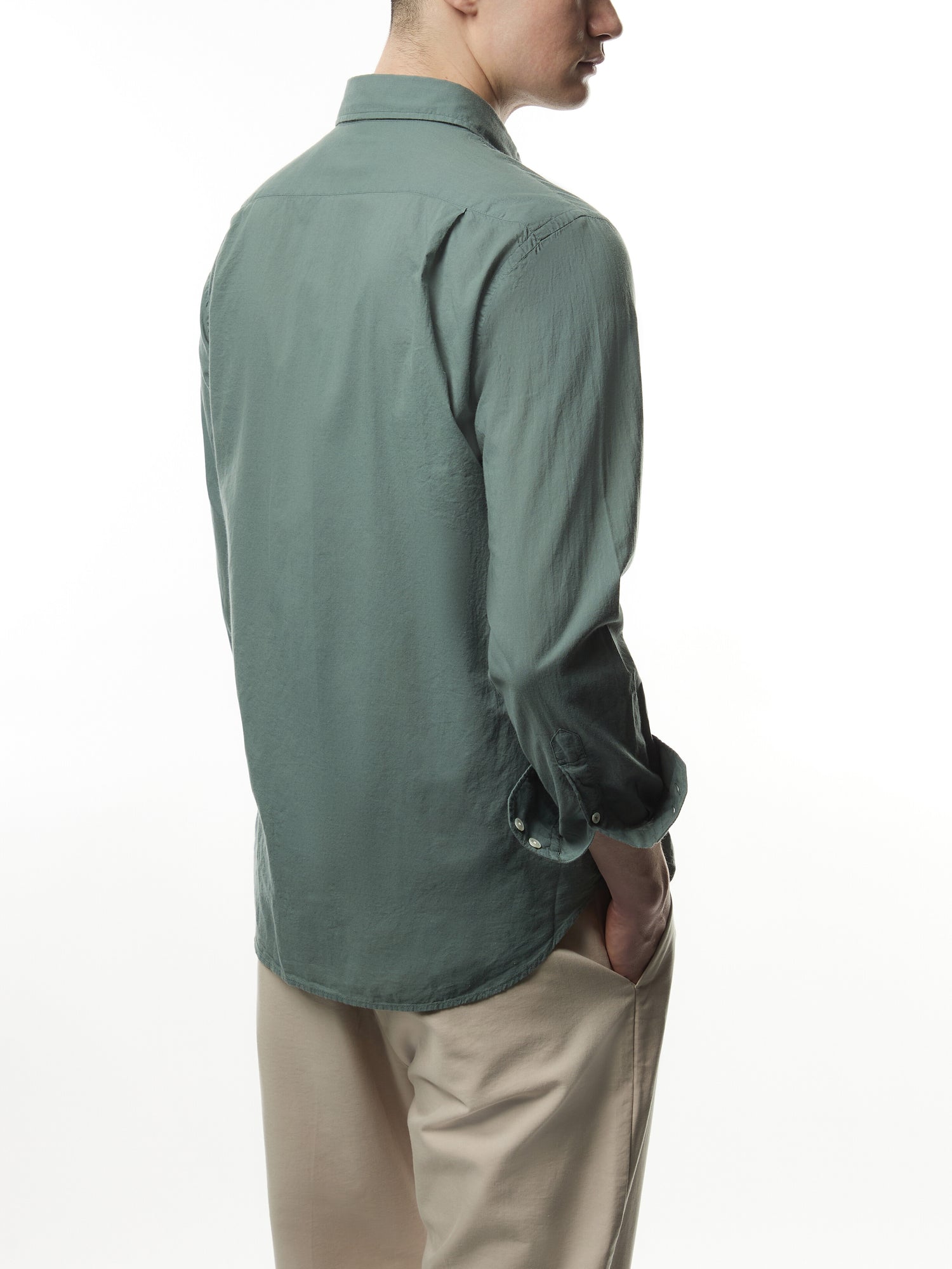 Summer Voile Paul Pat Men Woven Shirt