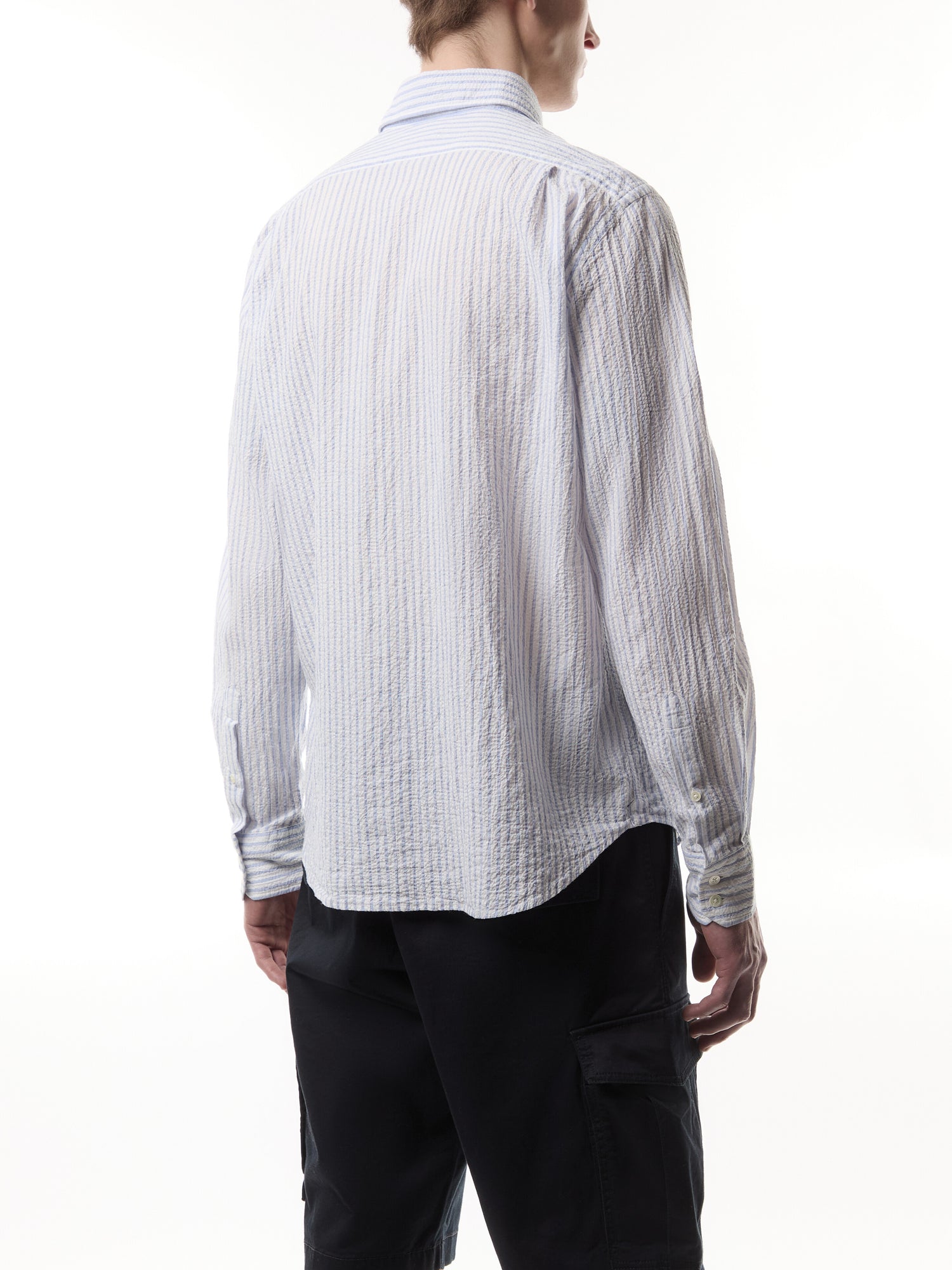 Seer Sucker Strpe Paul Men Woven Shirt
