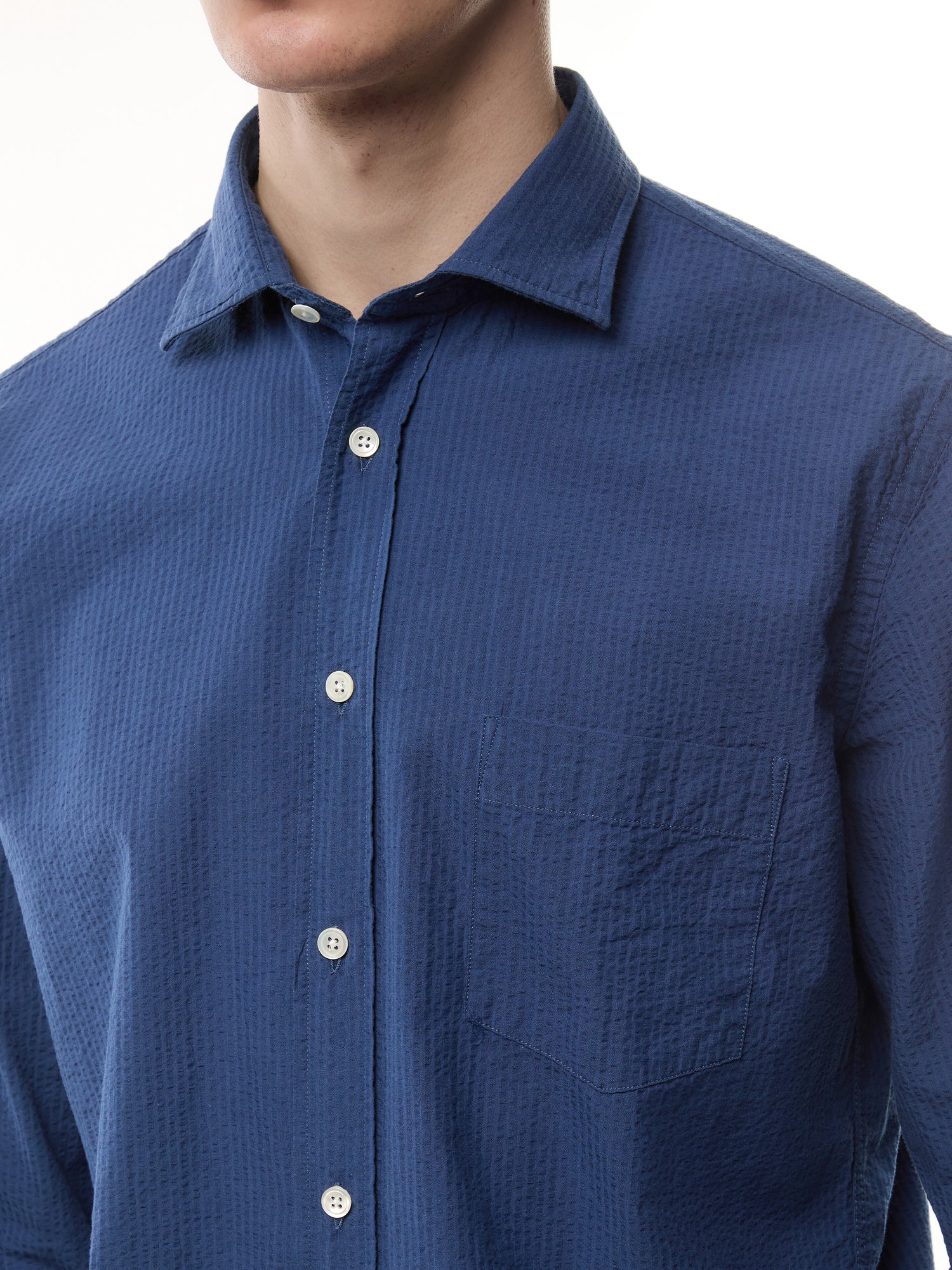 Light Seersucker Paul Men Woven Shirt