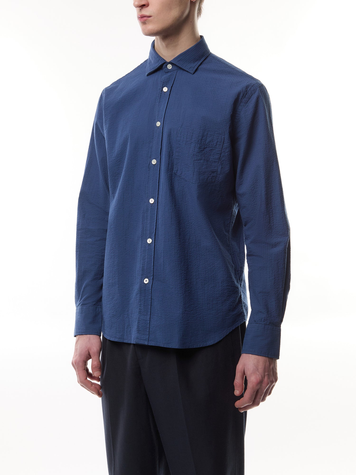 Light Seersucker Paul Men Woven Shirt