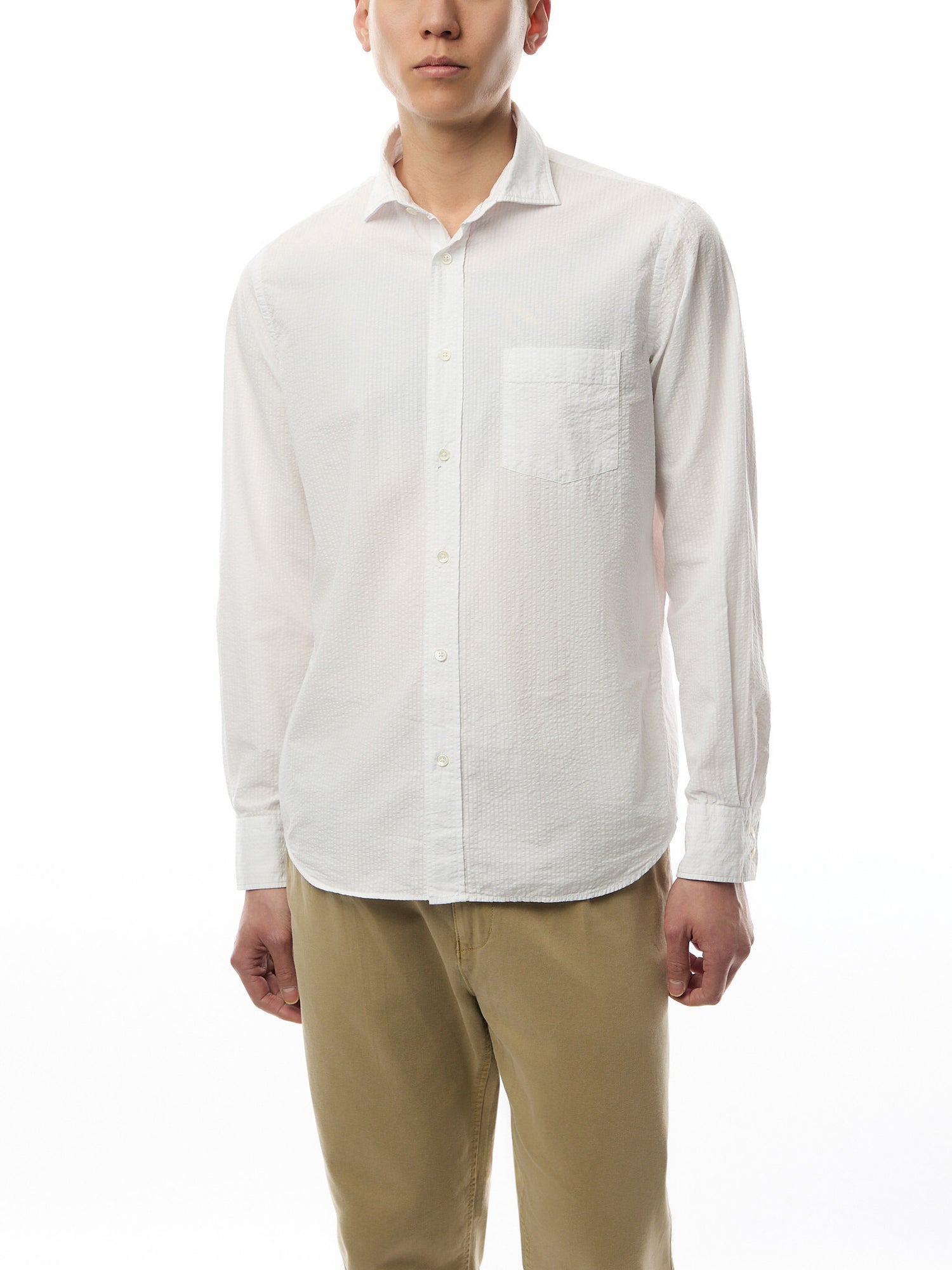 Light Seersucker Paul Men Woven Shirt