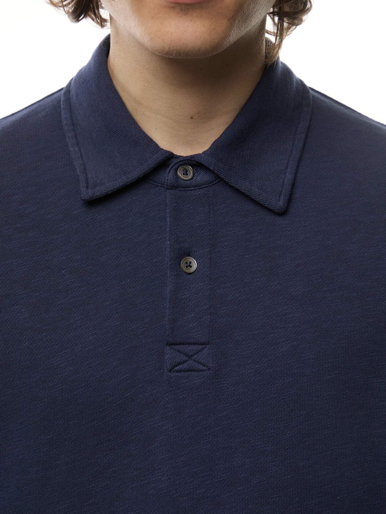 French Terry Light Polo Knitted Shirt