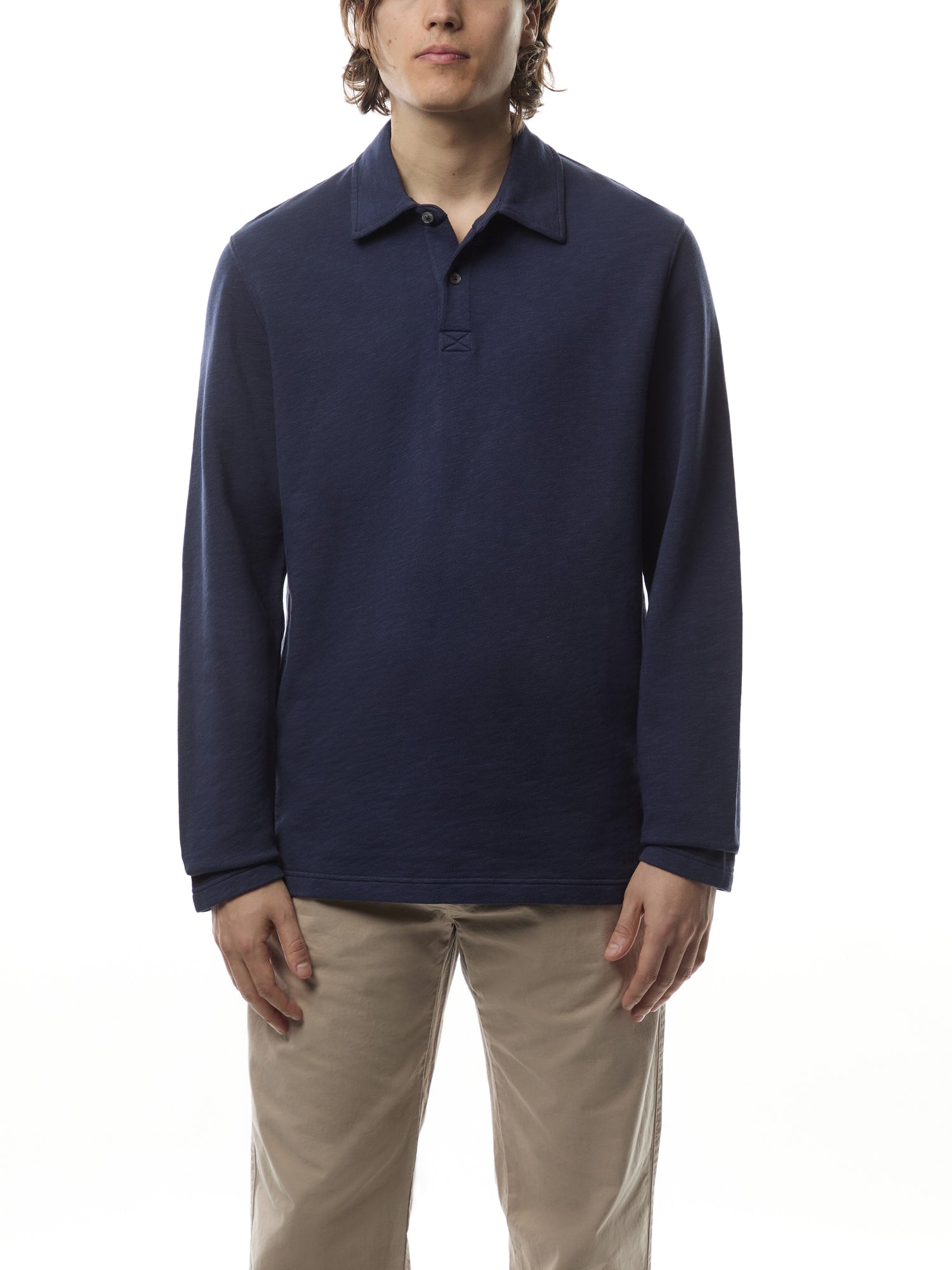 French Terry Light Polo Knitted Shirt