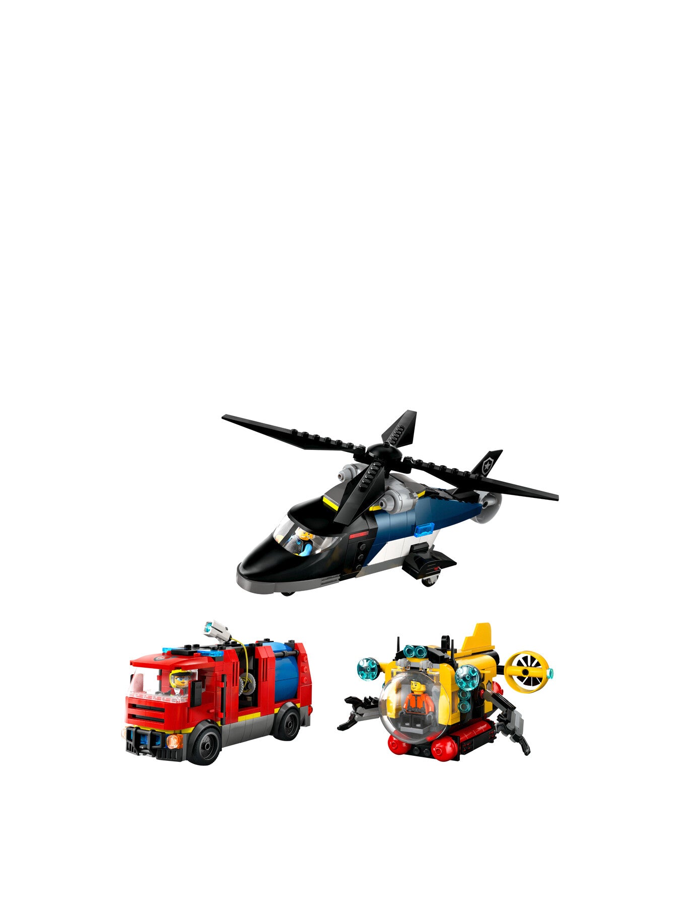 Helicopter Fire Truck Submarine Remix 60462