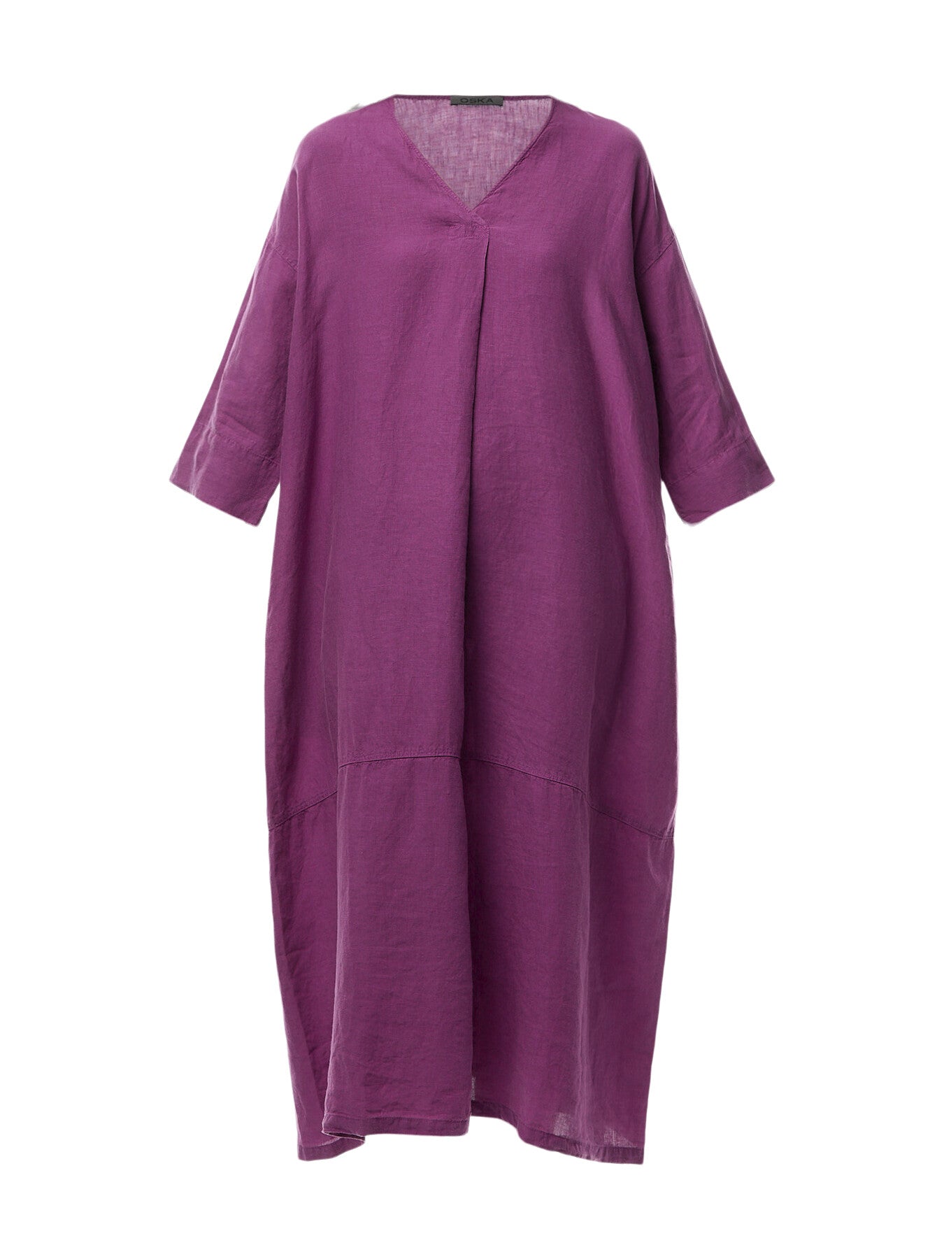 Linen V Neck Dress