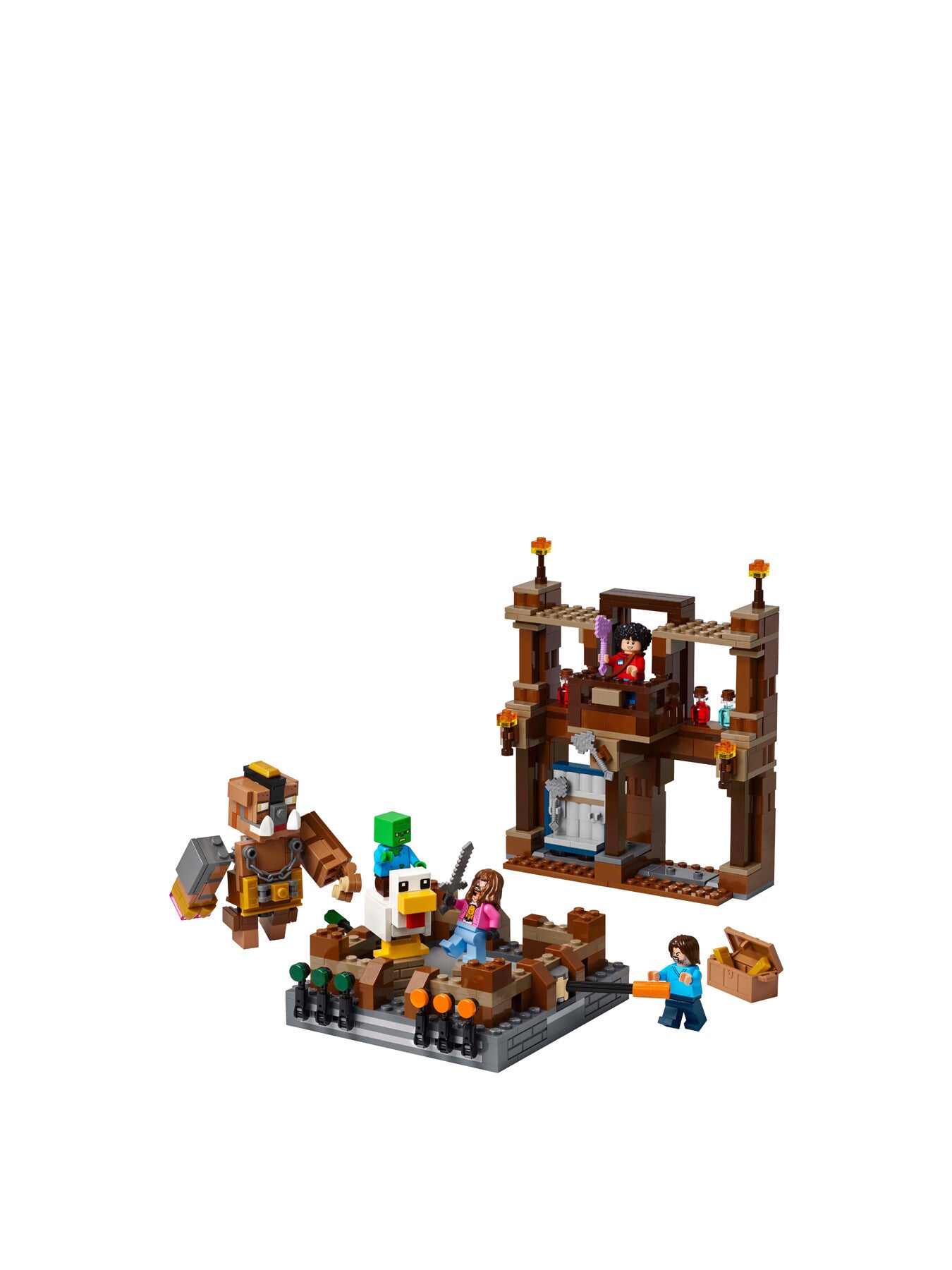 Minecraft® Woodland Mansion Fighting Ring Gamer Toy with Mob Figures 21272