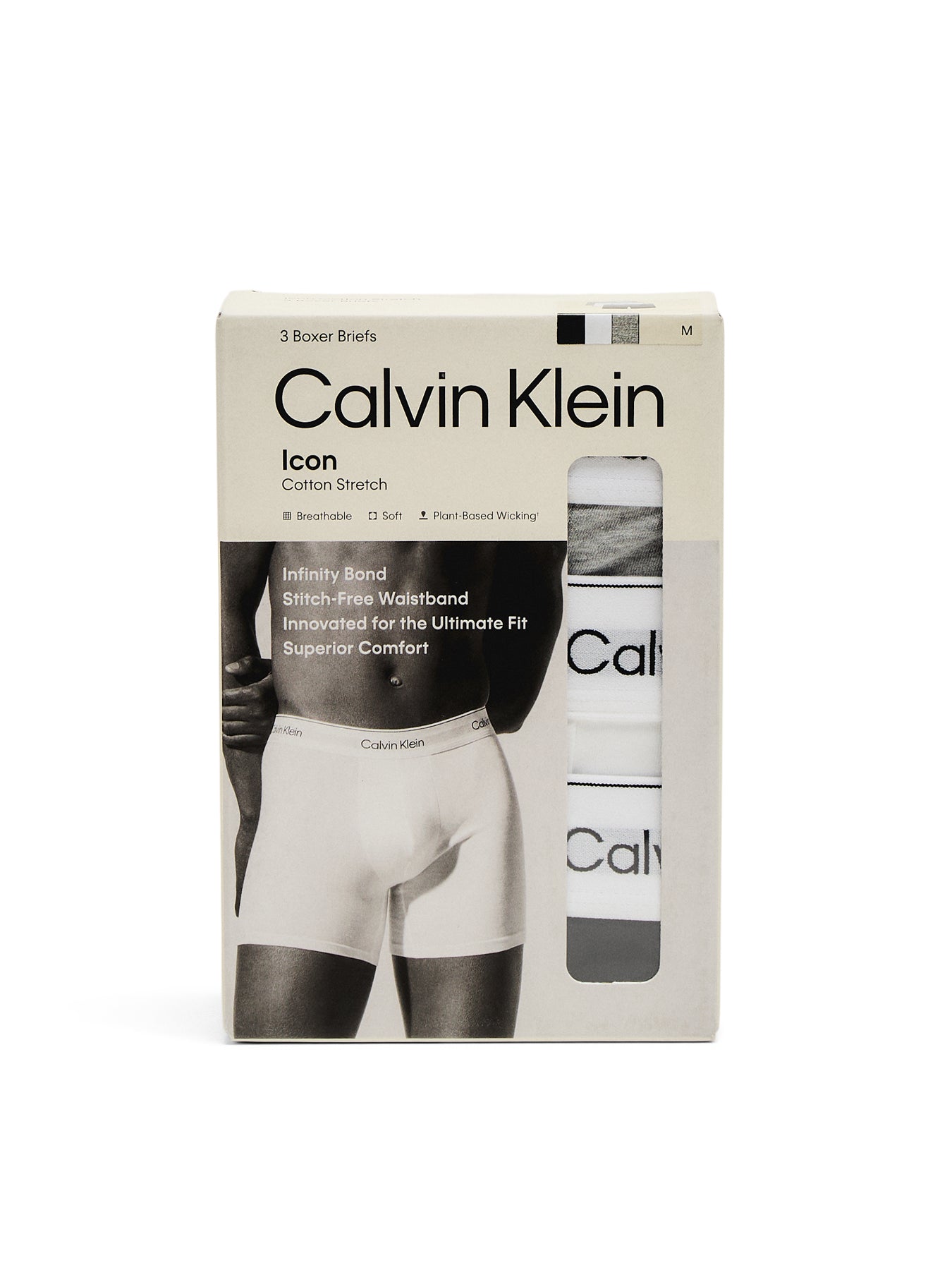 3 Pack Icon Cotton Stretch
