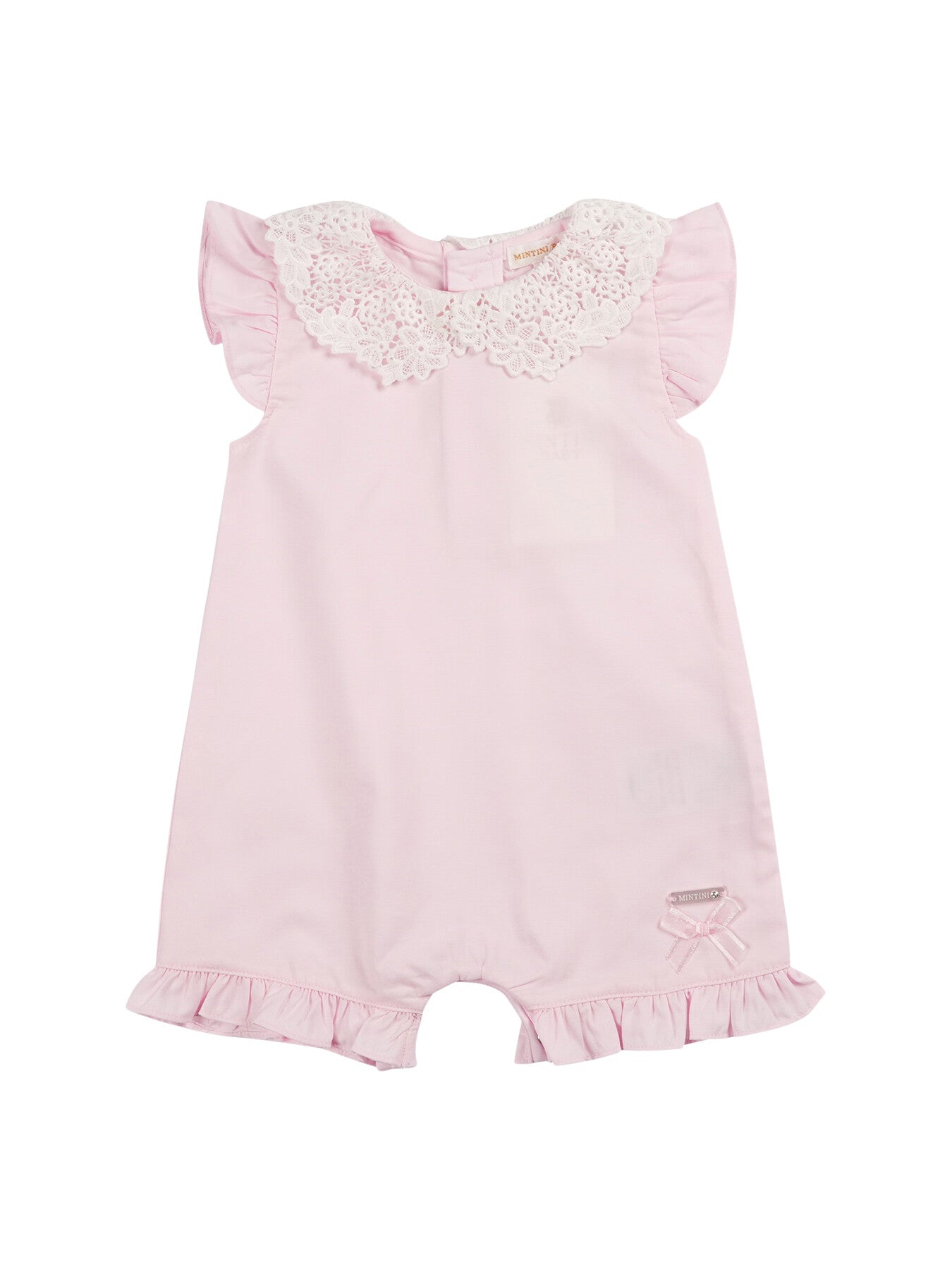 Pink Broderie Collar Romper