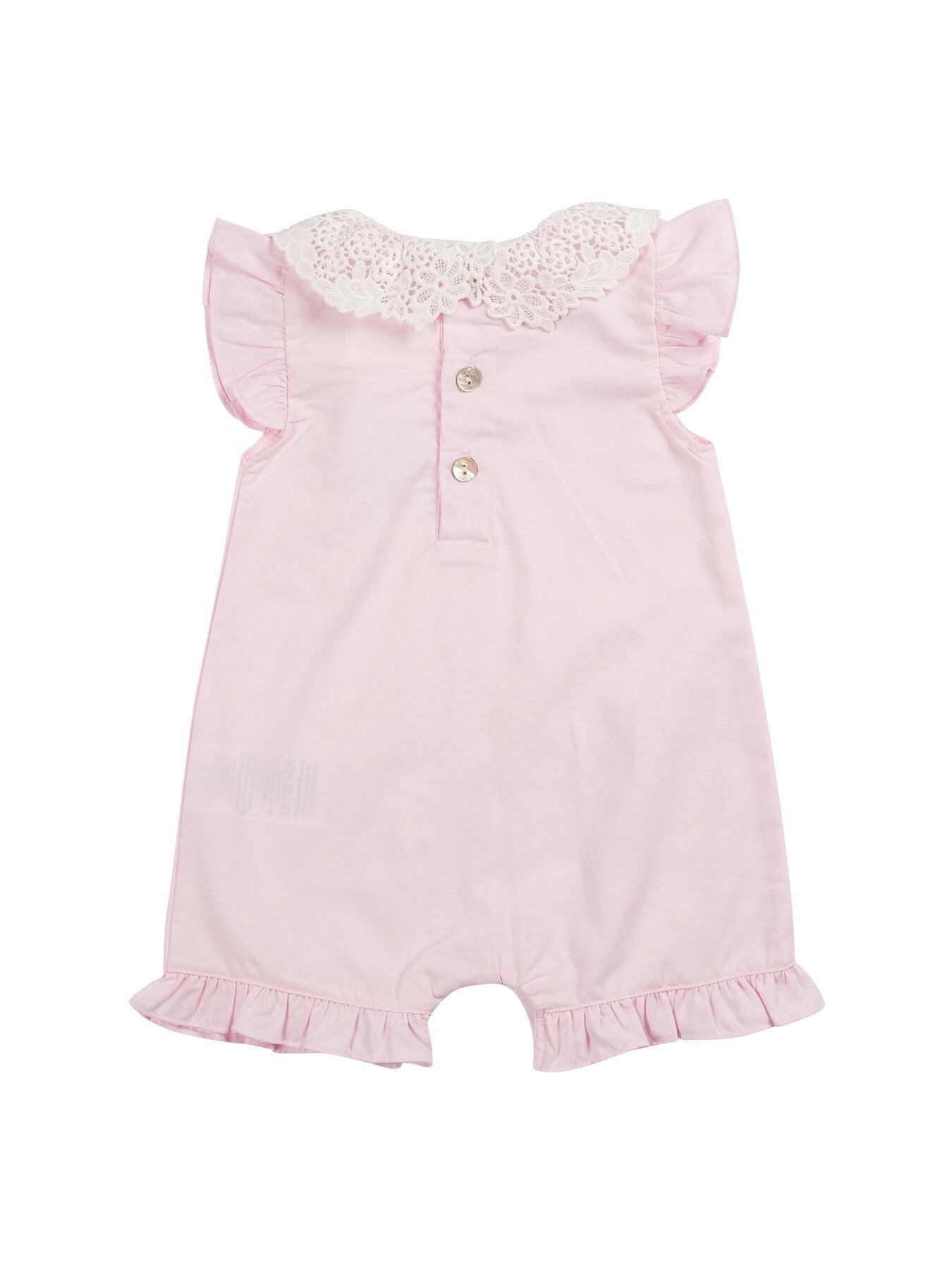 Pink Broderie Collar Romper